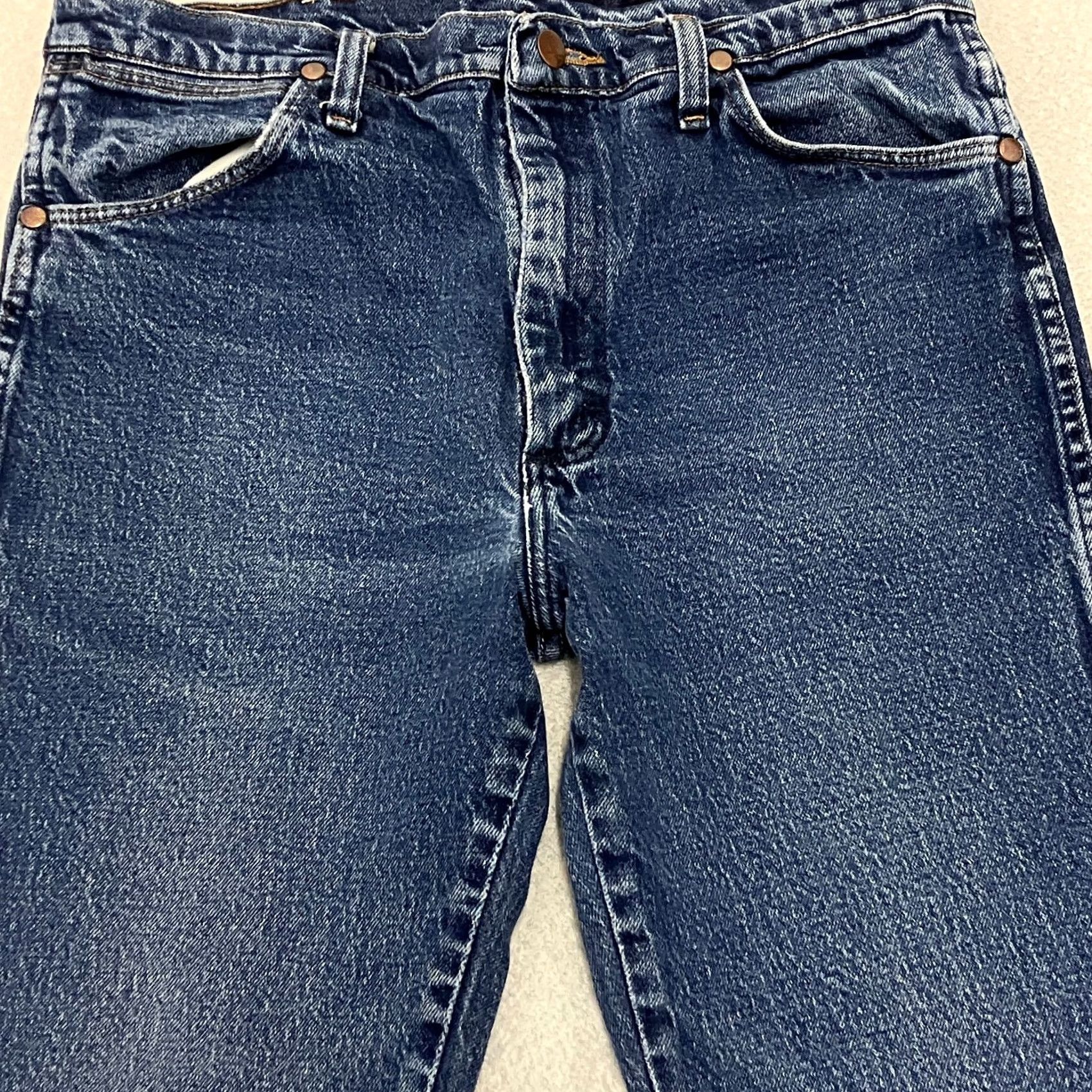 Wrangler Wrangler Jeans Mens 32W 28L Blue Slim Fit Stretch Denim Cowboy Cut 937 Size US 32 / EU 48 - 3 Thumbnail