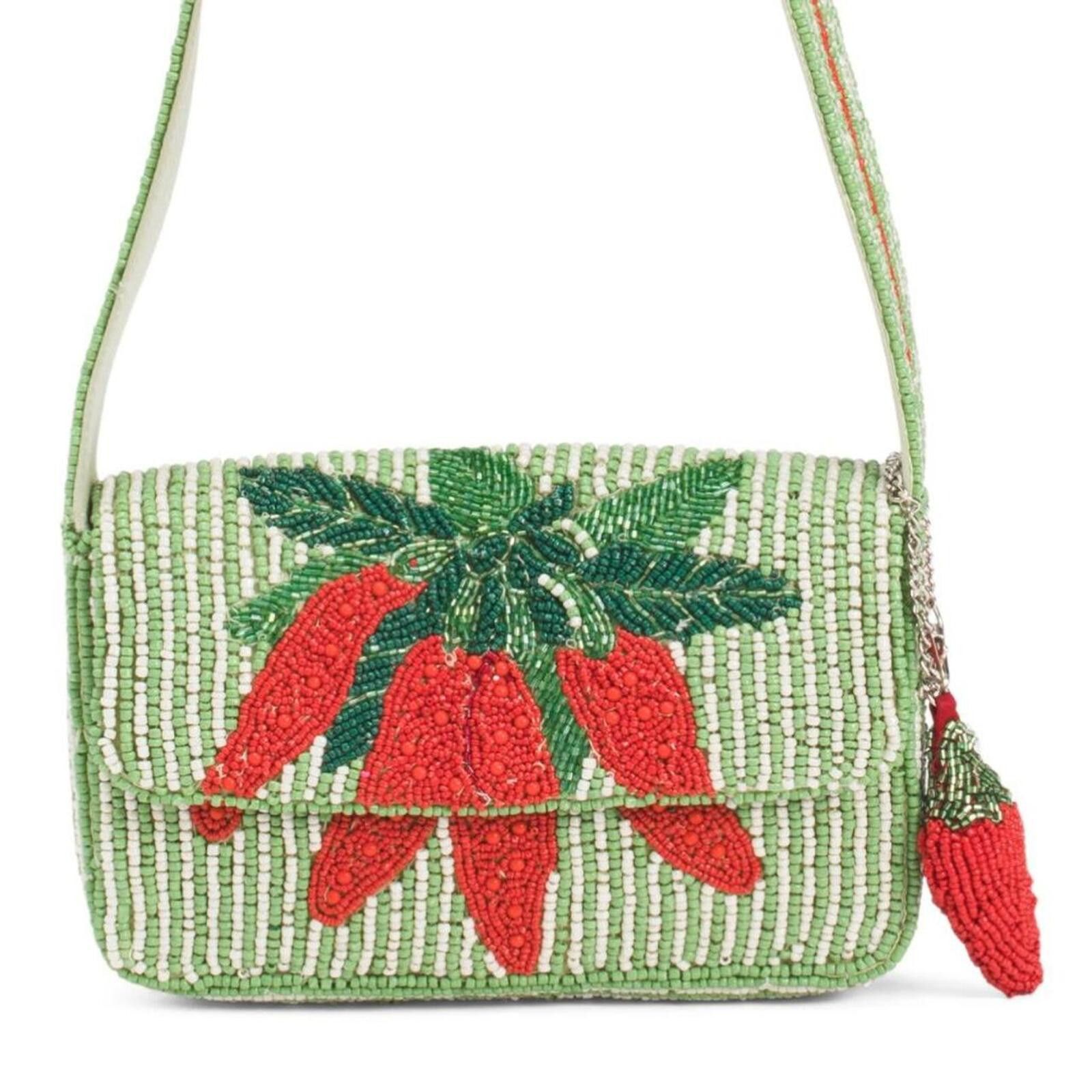 Marsell TikTok Viral Chili Pepper Beaded Bag Handmade in India Size ONE SIZE - 2 Thumbnail