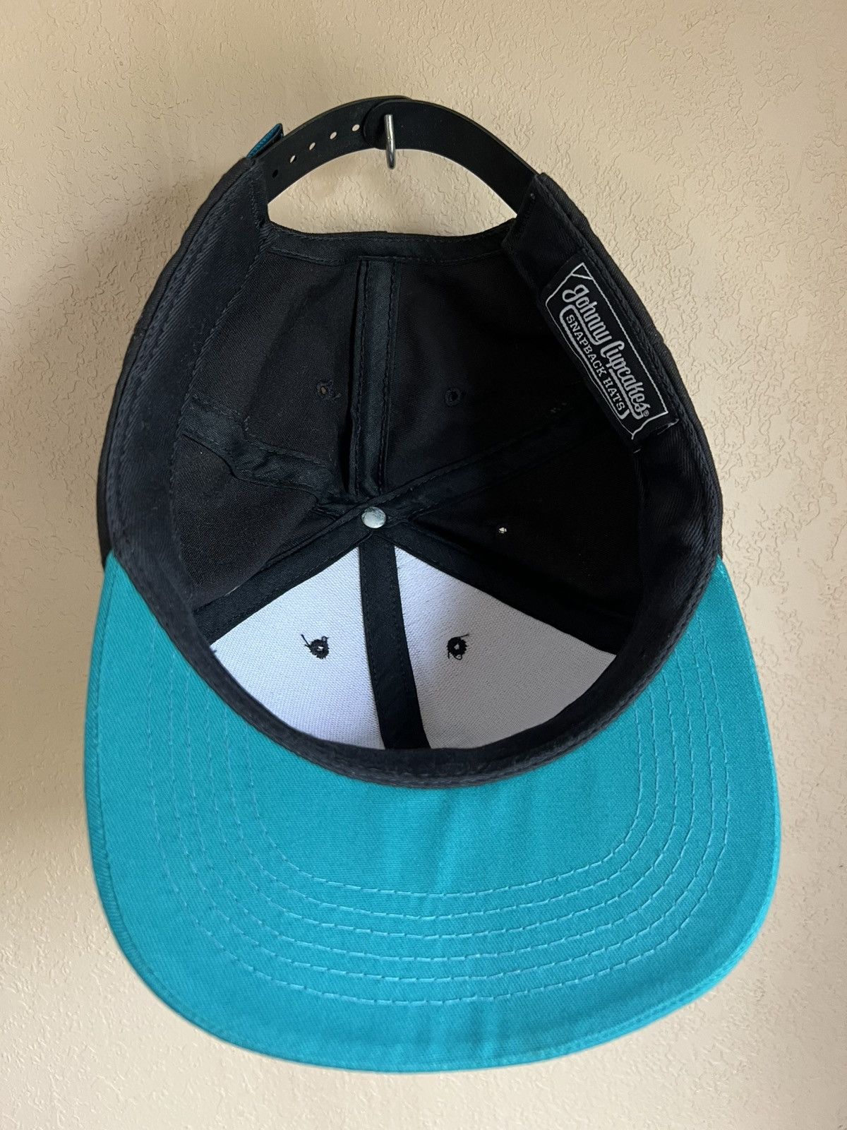Johnny Cupcakes Johnny Cupcakes Snapback Cap - Black and Teal Size ONE SIZE - 3 Thumbnail