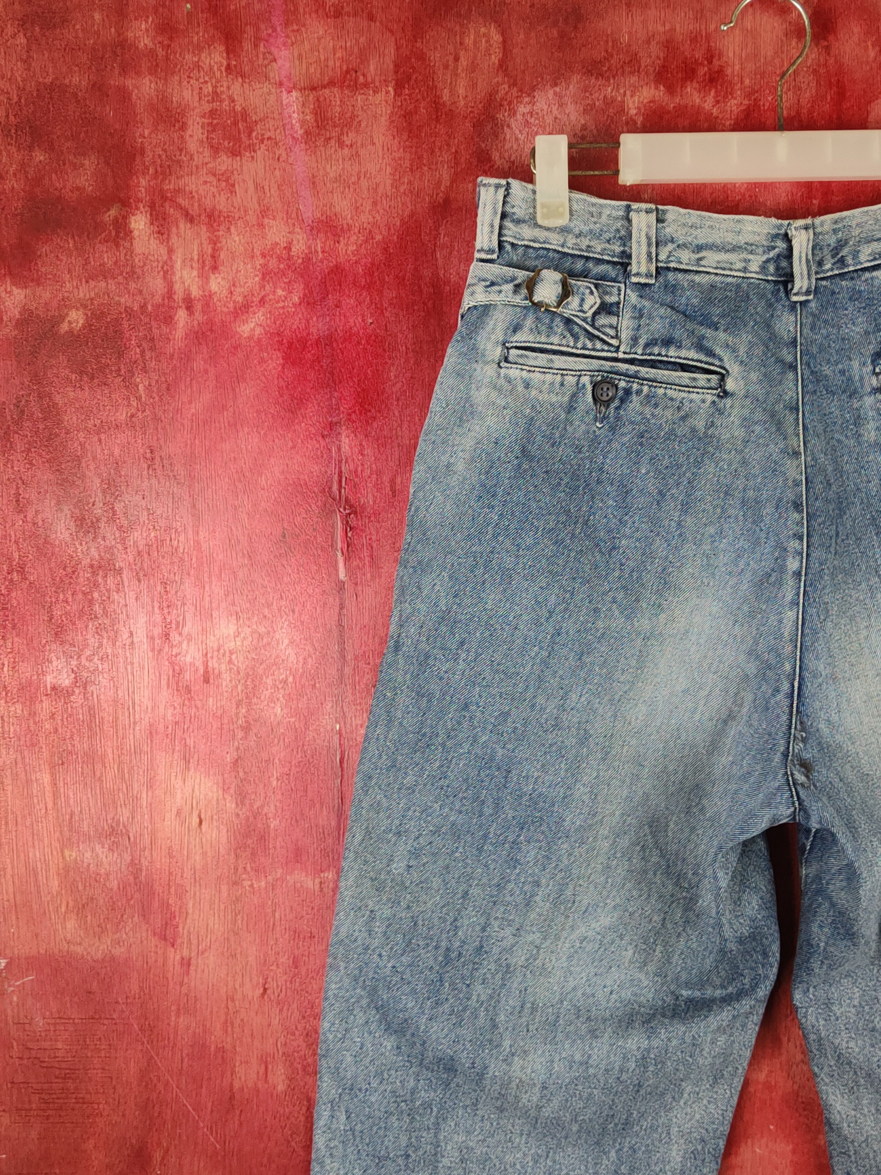 Japanese Brand Wolvo Blue Distressed Ripped vintage Jeans #S1651 Size US 30 / EU 46 - 9 Thumbnail