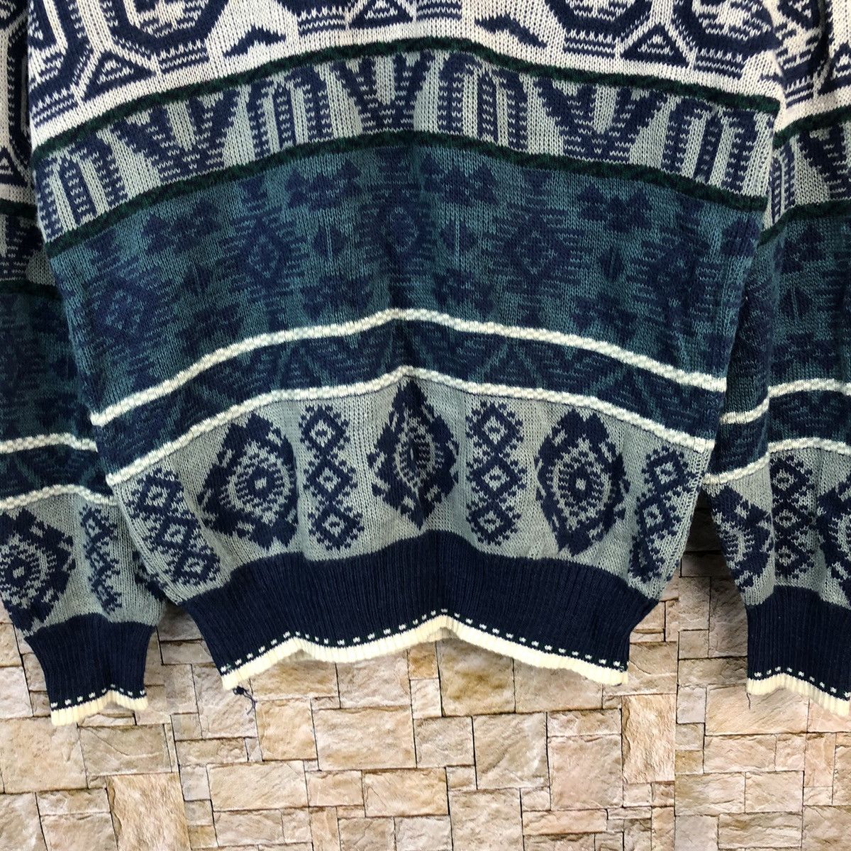 Homespun Knitwear Les Mues Paris Blue Knitwear sweatshirt #A689 Size US L / EU 52-54 / 3 - 6 Thumbnail