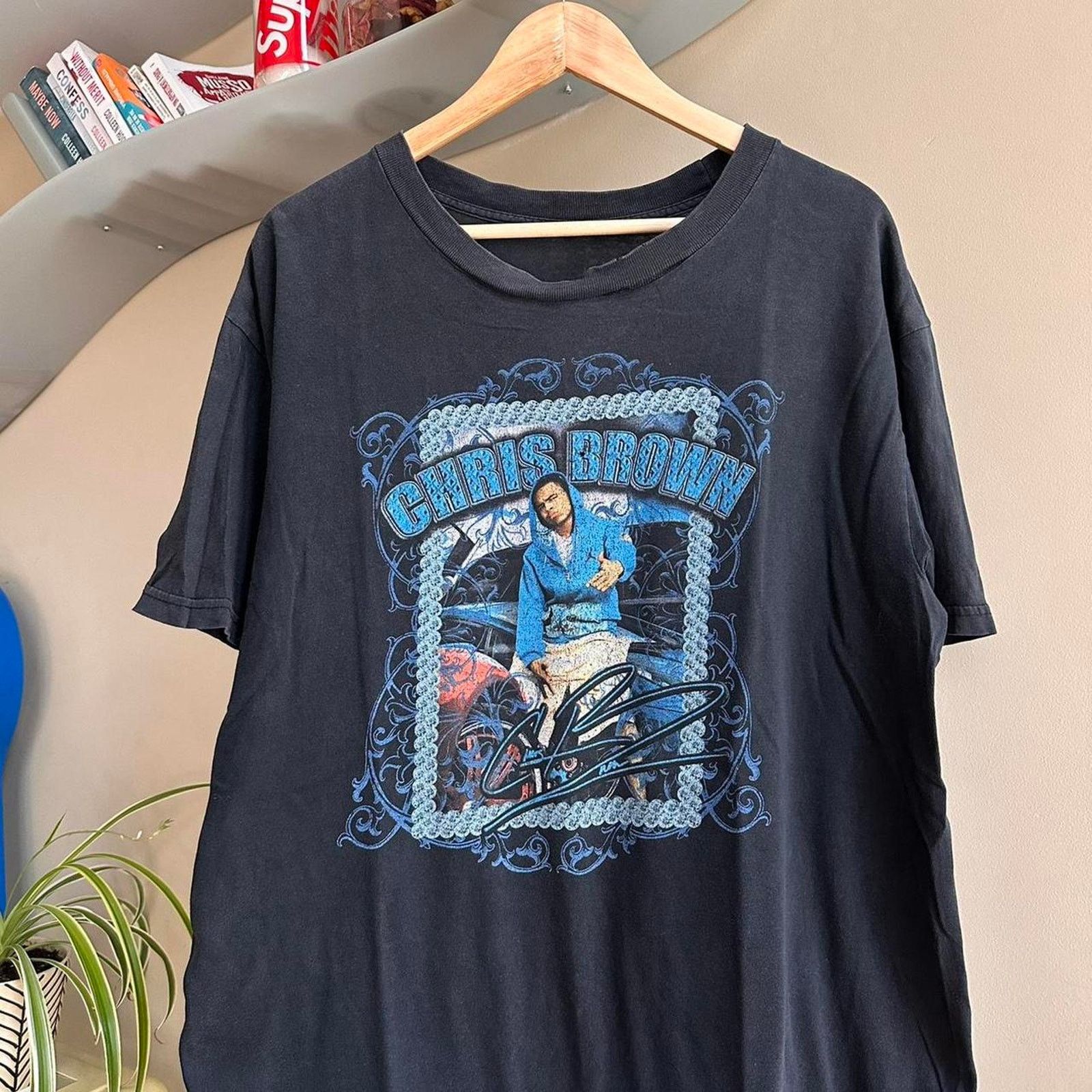 Band Tees × Vintage Vintage Y2K Chris Brown Rap Tee Size US L / EU 52-54 / 3 - 2 Thumbnail