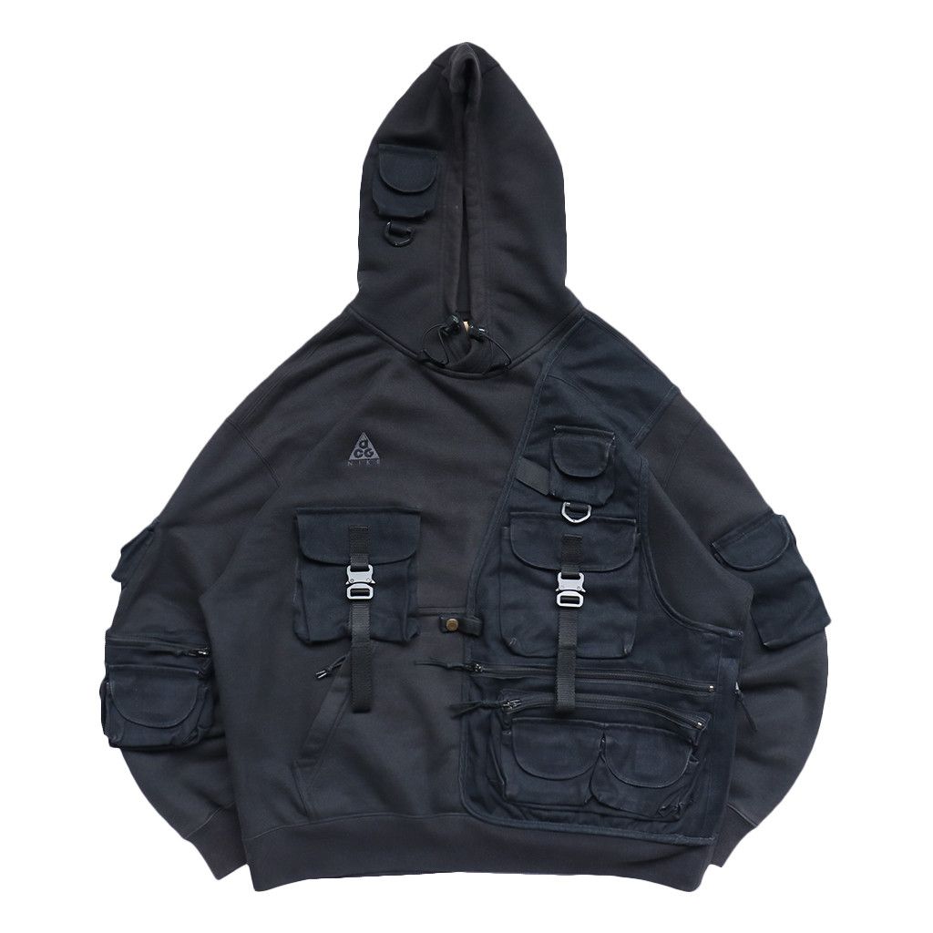 Reworked Nike ACG NRG Tactical Hoodie Triple Black