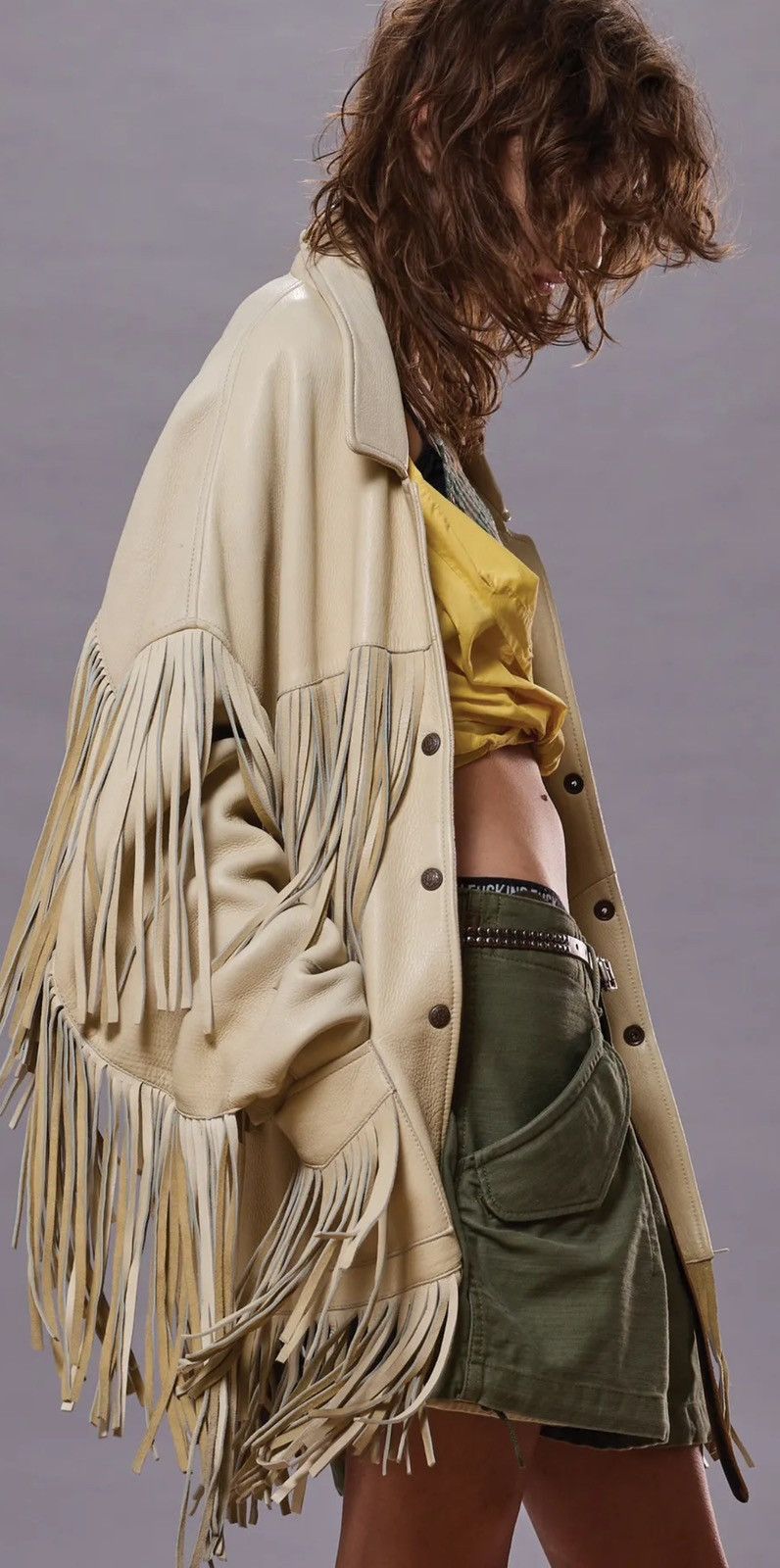 R13 Leather Fringe Jacket. Size XL / US 12-14 / IT 48-50 - 1 Thumbnail