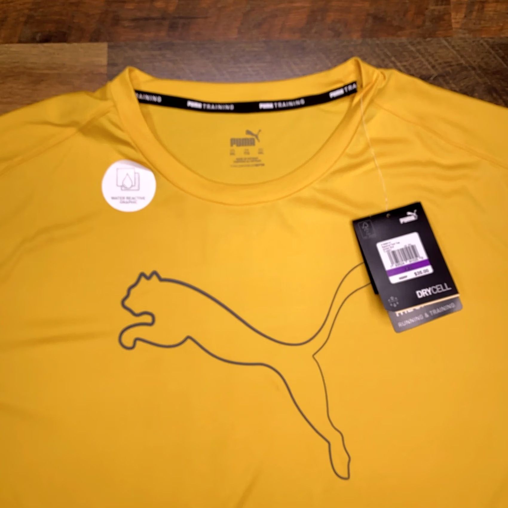 Puma Puma Reactive Tech Tee Shirt Mens XXL Yellow Dry Cell Training New Jersey? Size US XXL / EU 58 / 5 - 3 Thumbnail