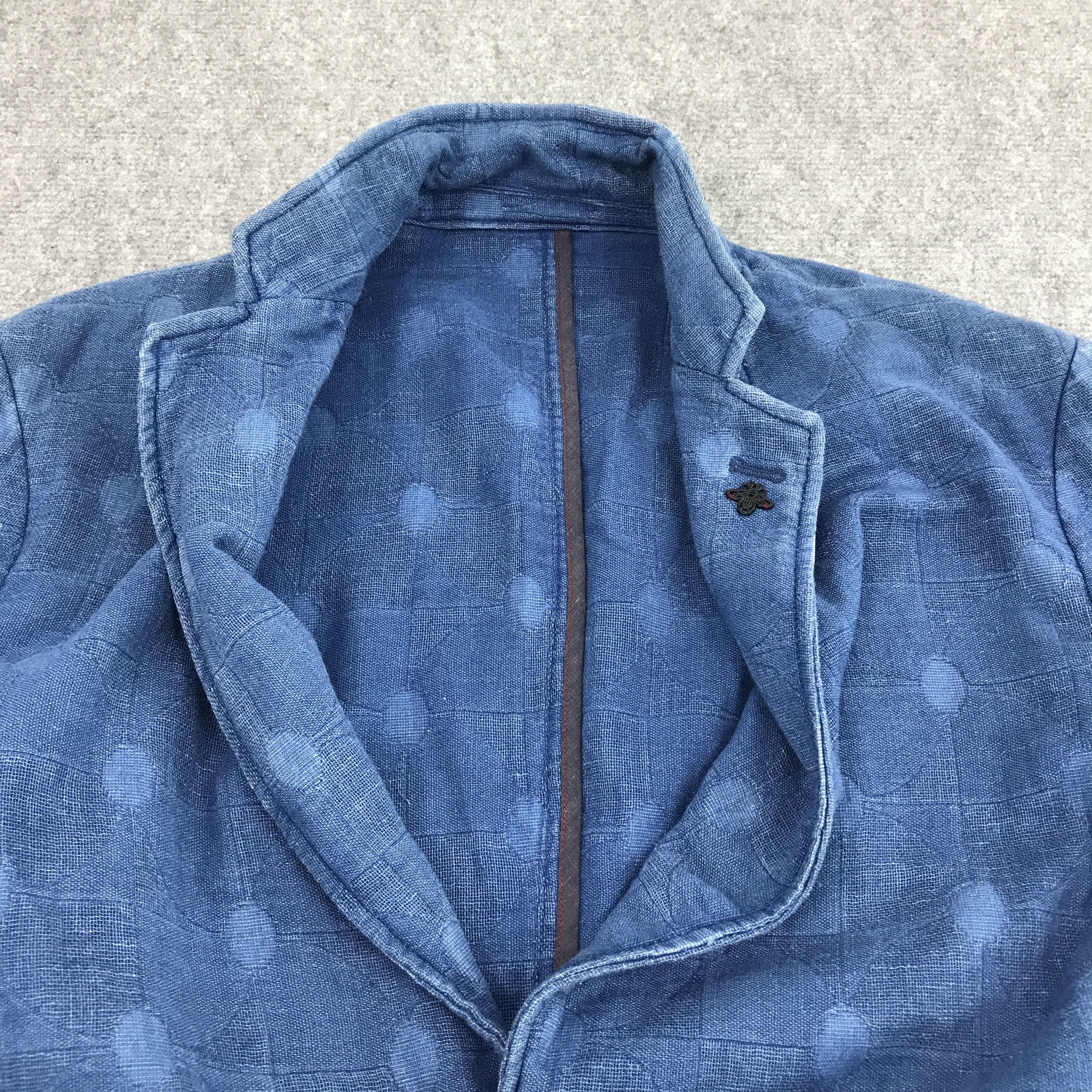 Indigo × Japanese Brand G STAGE INDIGO COTTON BLAZER JACKET Size US M / EU 48-50 / 2 - 5 Thumbnail