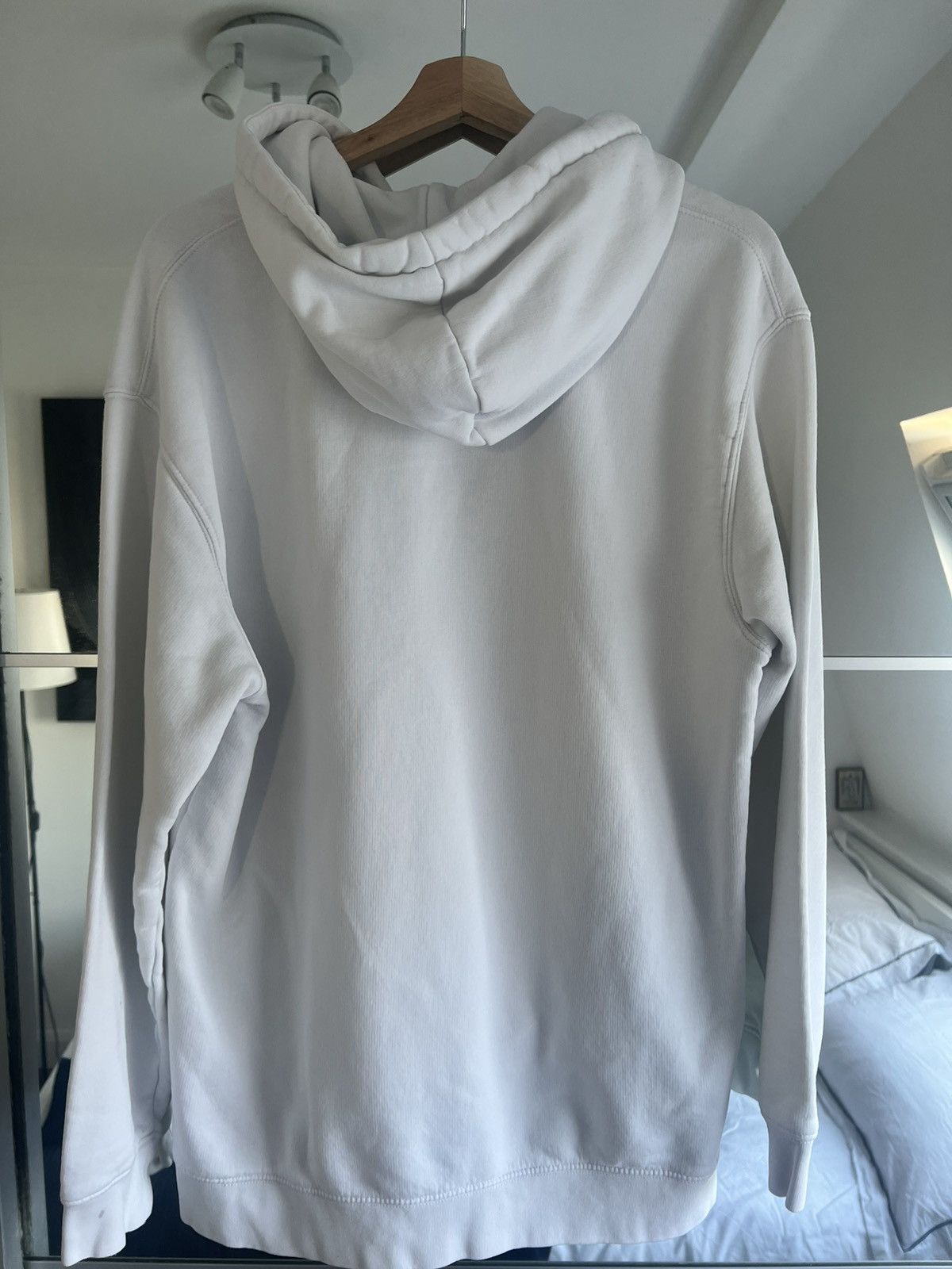 Zara White Men’s Hoodie Size M / US 6-8 / IT 42-44 - 3 Thumbnail