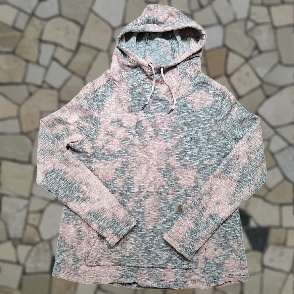 Carhartt Carhartt Womens Medium Fitted Pullover Hoodie Sweatshirt Acid Wash Tie Dye Gray Size M / US 6-8 / IT 42-44 - 1 Thumbnail