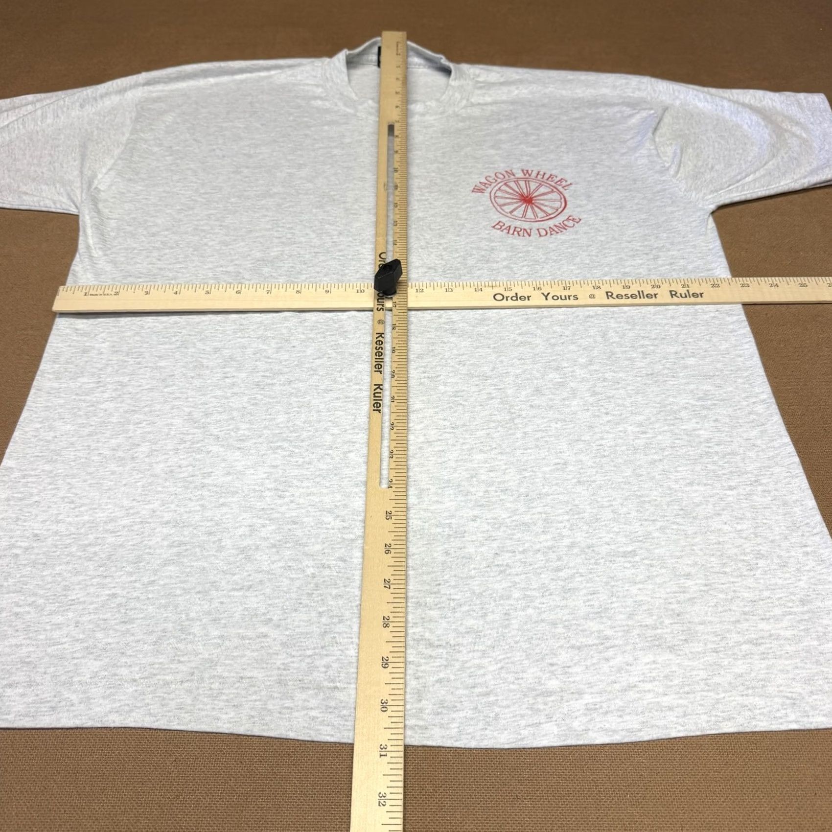 Fruit Of The Loom VINTAGE Fruit Of The Loom Shirt Mens XL Gray Wagon Wheel Barn Dance NC Tee 90s Size US XL / EU 56 / 4 - 6 Thumbnail