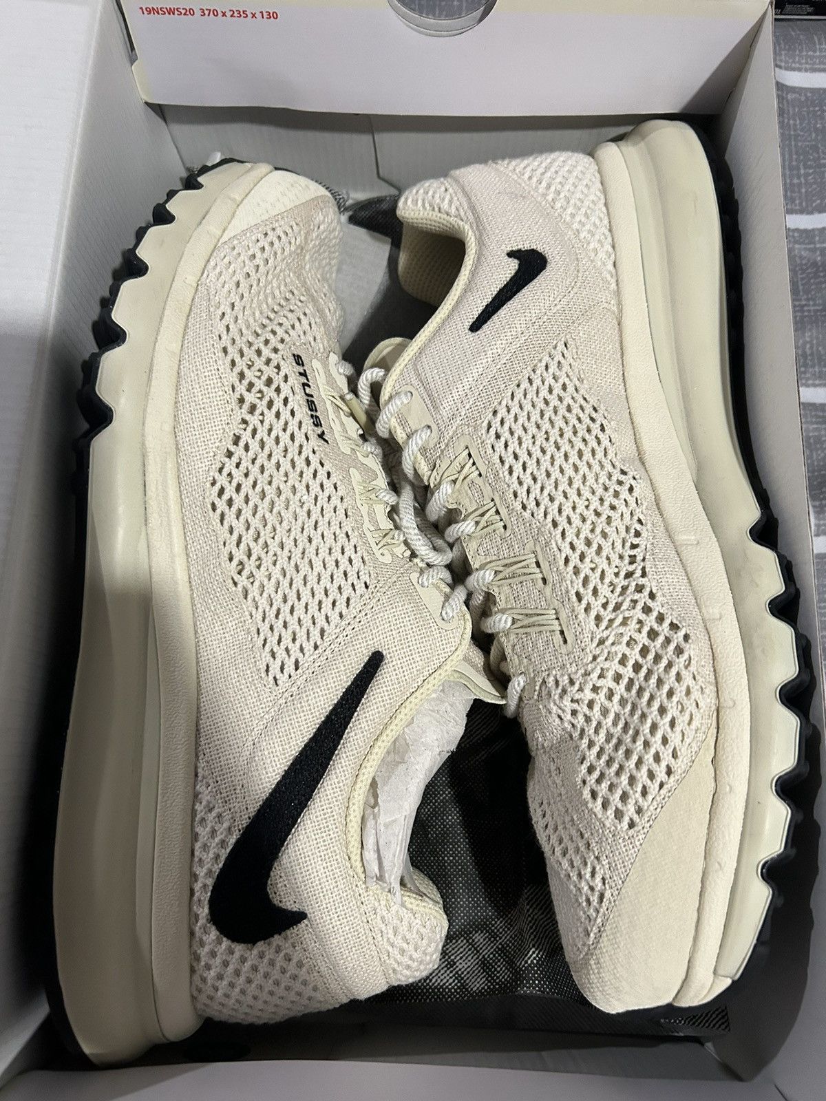 image of Nike Stussy Air Max 2013 Shoes in Beige, Men's (Size 14)