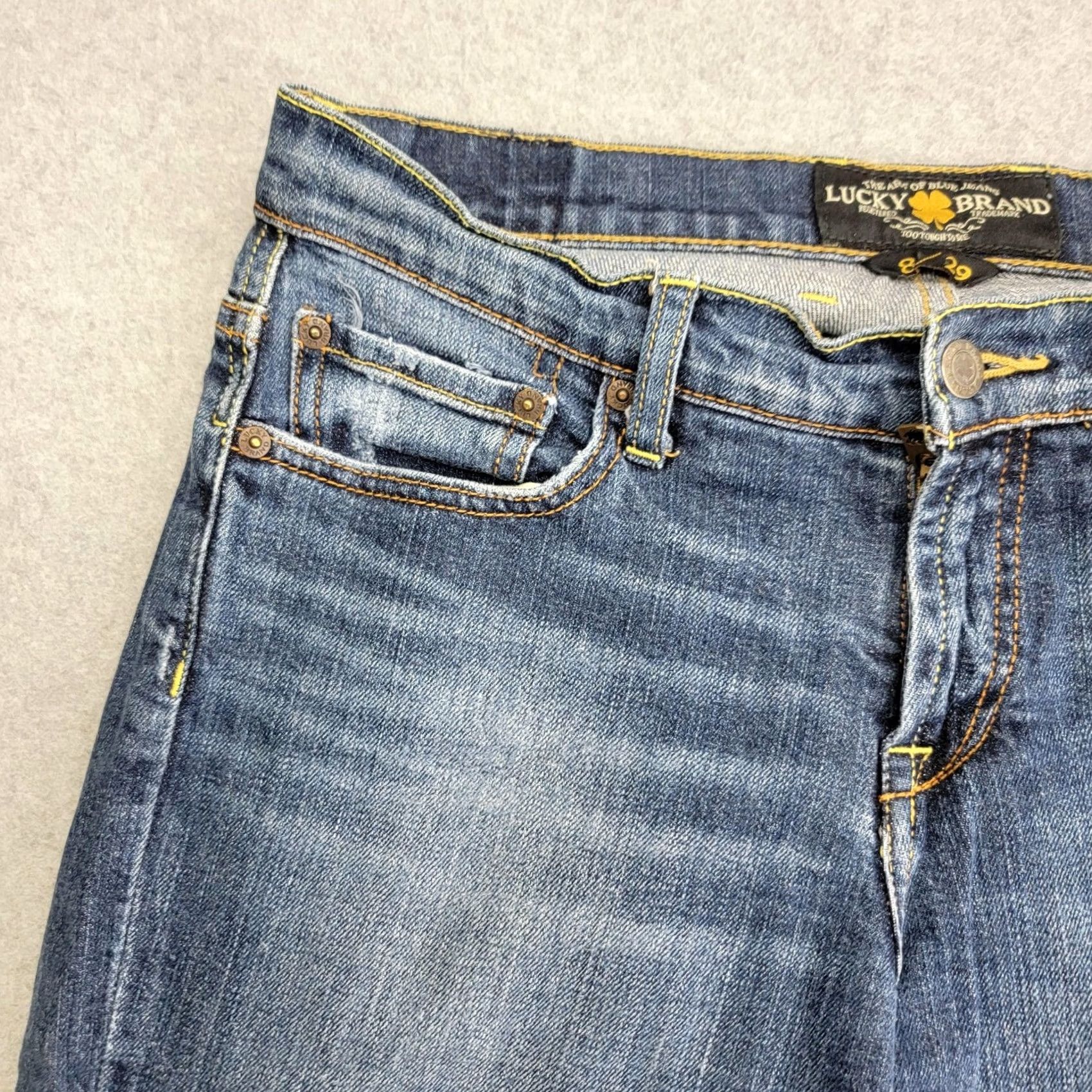 Lucky Brand Lucky Brand Womens Jeans 8/29 Blue Rooftop Easy Rider Crop Stretch Denim 7W1052 Size 30" / US 8 / IT 44 - 2 Thumbnail