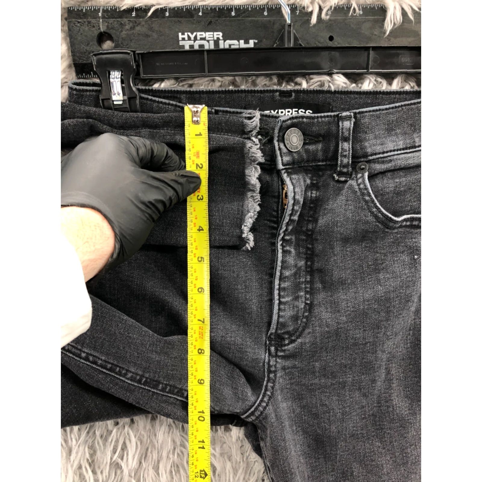 Express Express Jeans 4 Womens Dark Wash Black Ankle High Rise 26in Inseam 5-Pocket Cotton Denim Size 27" / US 4 / IT 40 - 4 Thumbnail