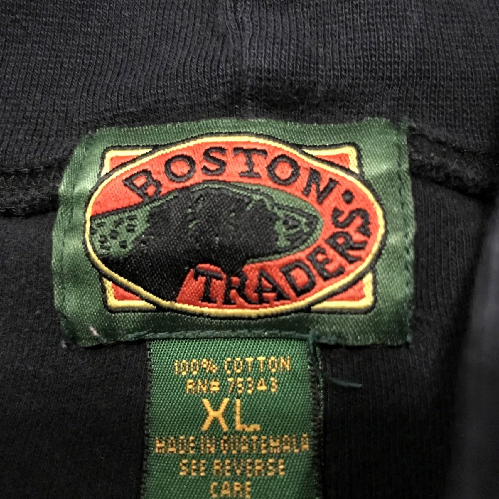 Vintage VINTAGE Boston Traders Sweater Mens XL Black Cotton Crew Neck Pullover Heavyweight Knit Size US XL / EU 56 / 4 - 2 Thumbnail