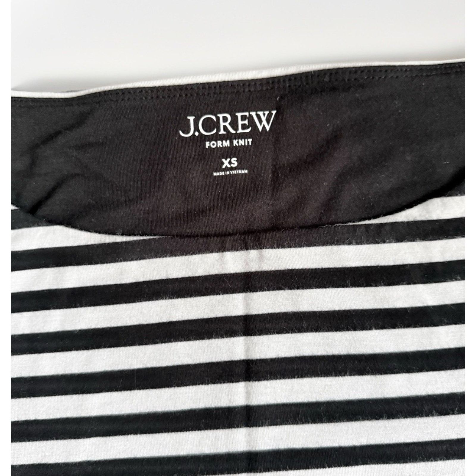 J.Crew J.Crew Form Knit Boat Neck Top Short Sleeve Stripe Size XS Size XS / US 0-2 / IT 36-38 - 3 Thumbnail