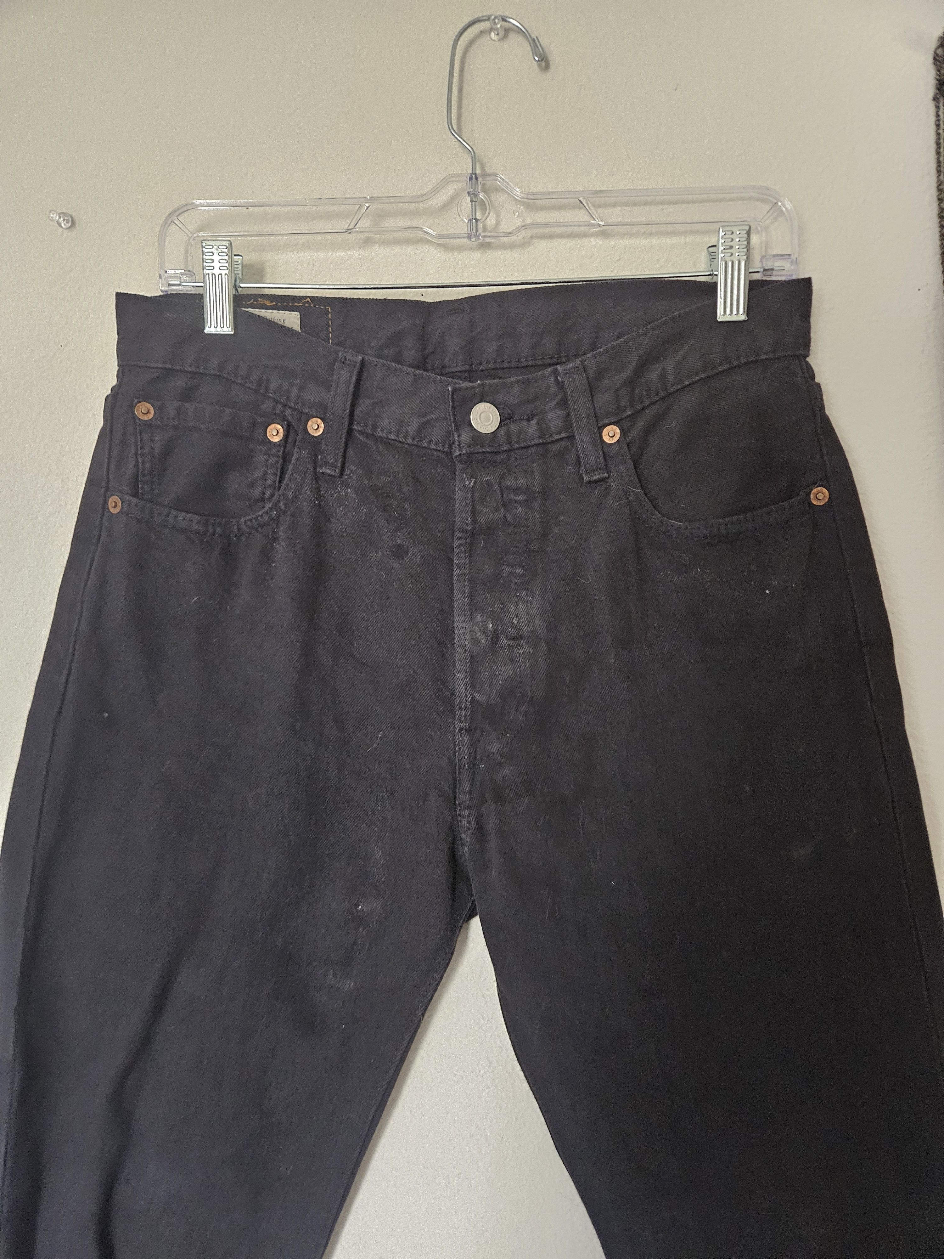 Levi's Levi's Premium 501 Black Raw Hems Size US 31 - 4 Thumbnail