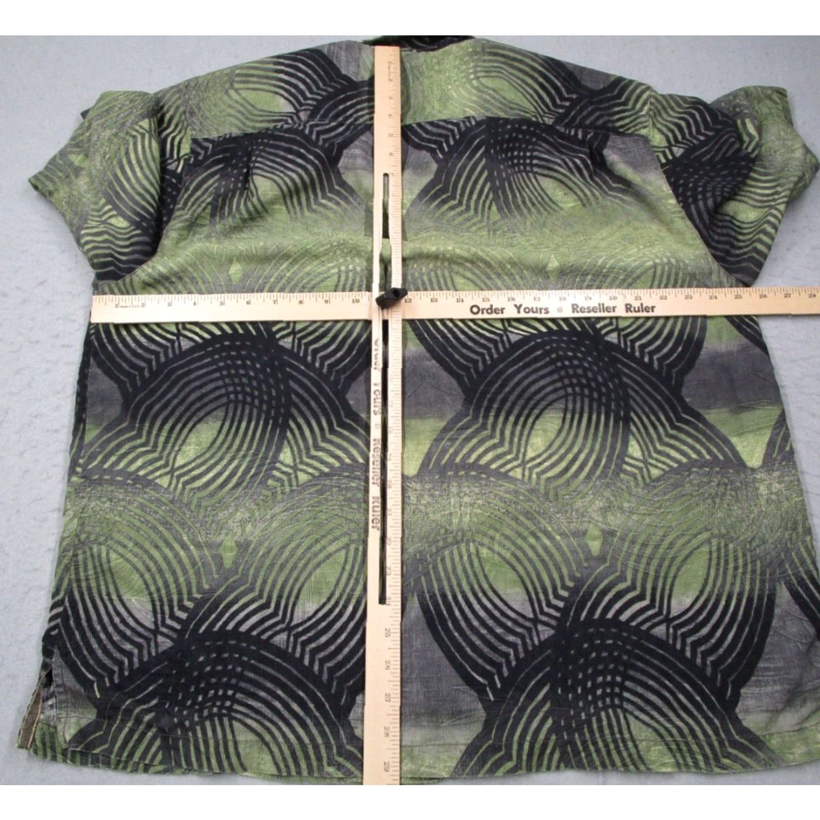 Tommy Bahama Tommy Bahama Mens Green Silk Short Sleeve Hawaiian Shirt XL Button Up Loop Collar Size US XL / EU 56 / 4 - 5 Thumbnail