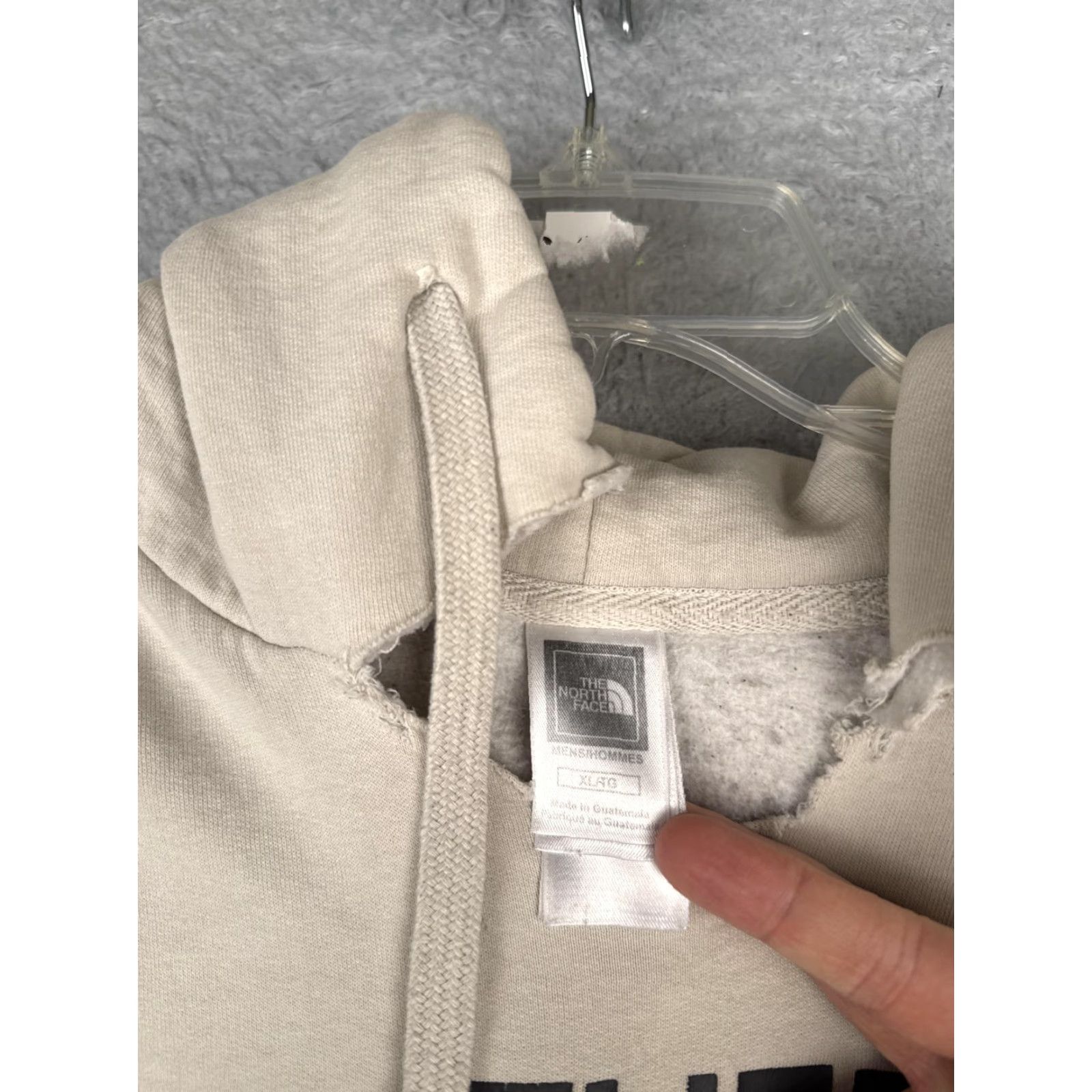 The North Face The North Face Hoodie Mens XL Beige Logo Pullover Fleece Sweatshirt Outdoor Size US XL / EU 56 / 4 - 7 Thumbnail