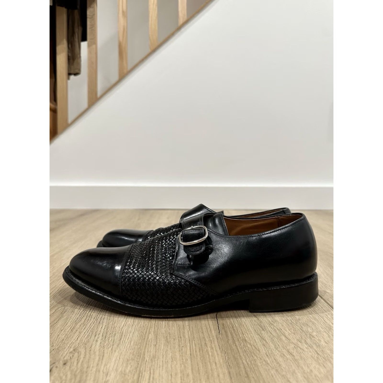 Allen Edmonds VINTAGE Allen Edmonds TULANE Monkstrap Dress Shoes Men 8.5D Black Leather Monk Strap 8.5D Mens Black Shoes Size US 9 / EU 42 - 5 Thumbnail