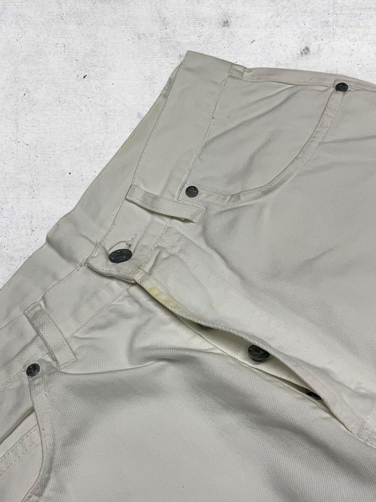Celine VINTAGE CELIN PARIS DESIGNER 90S CLEAN WHITE BAGGY DENIM Size US 28 / EU 44 - 8 Thumbnail