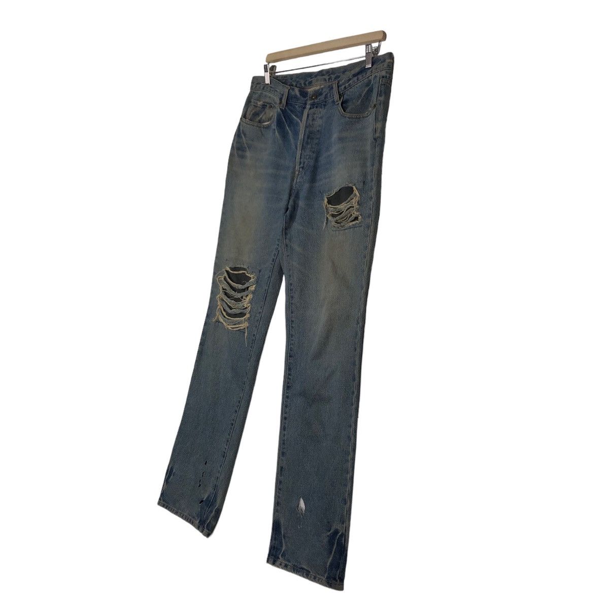 If Six Was Nine 🔥Biker Distressed Denim Jeans Japan Made Size US 34 / EU 50 - 2 Thumbnail