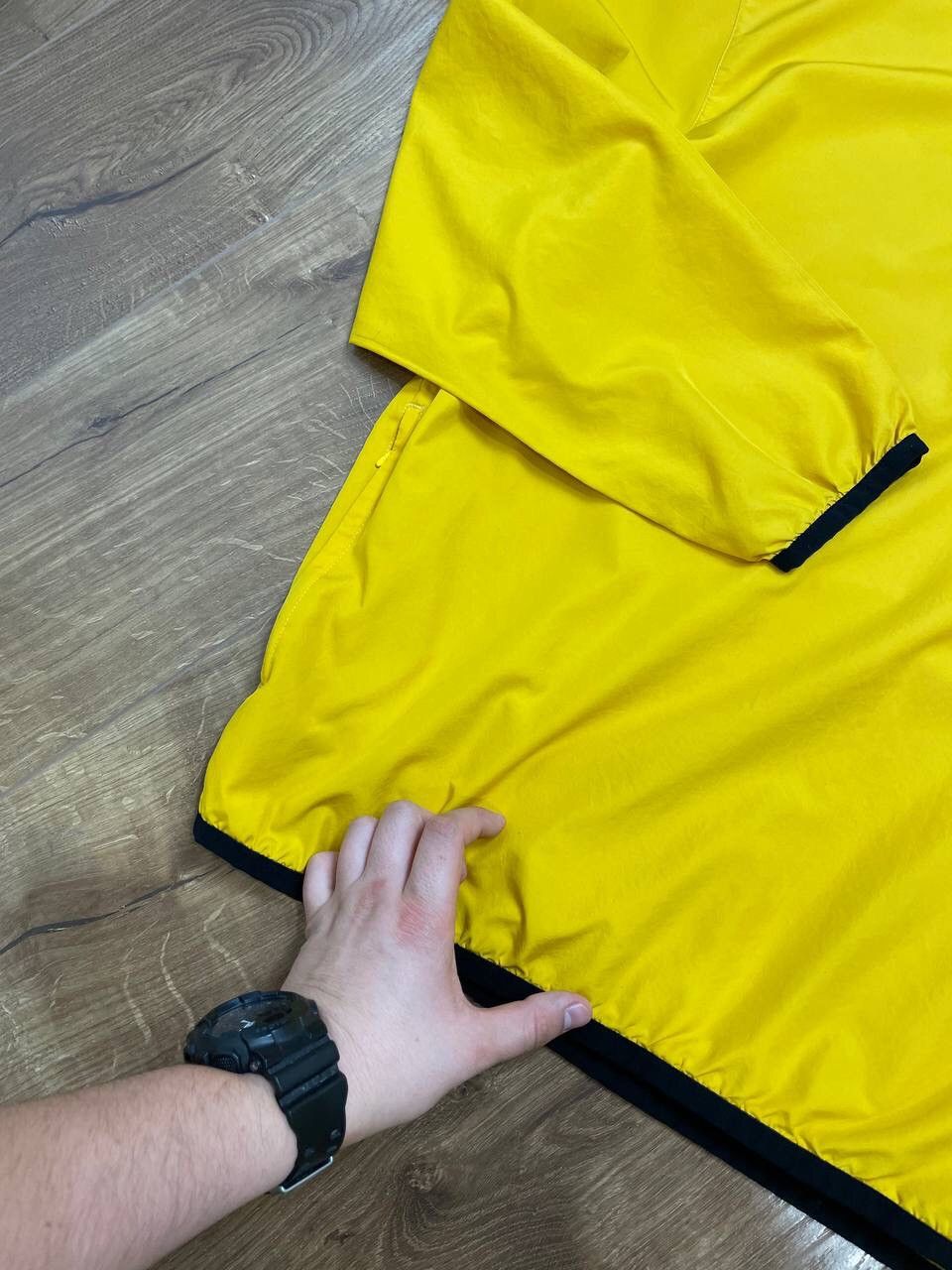 Nike × Vintage Vintage Nike Y2K Style Hot Yellow Logo Anorak Bomber Jacket Size US L / EU 52-54 / 3 - 6 Thumbnail