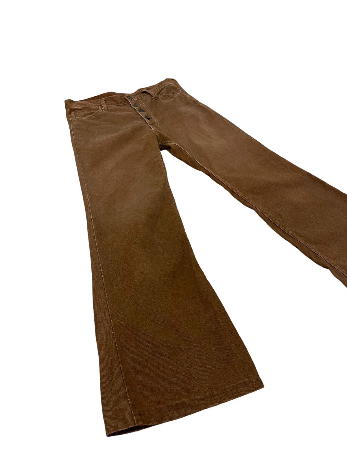 Japanese Brand Flare Jeans Vtg 80s Unknown Brand Faded Bell Bottom 7🟦6 Size US 30 / EU 46 - 1 Thumbnail