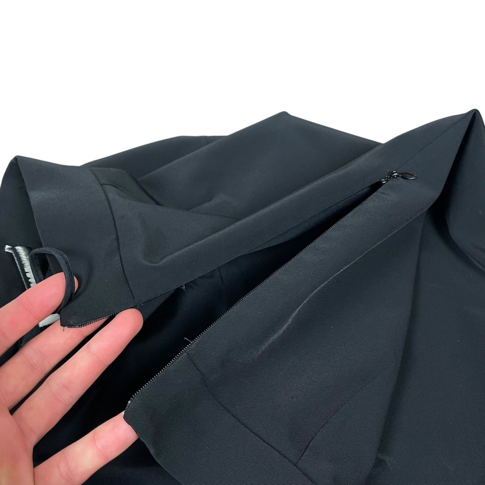 Prada Prada Women's Black Polyester Zipper Pencil Skirt 42 Size 42" / US 20 - 6 Thumbnail