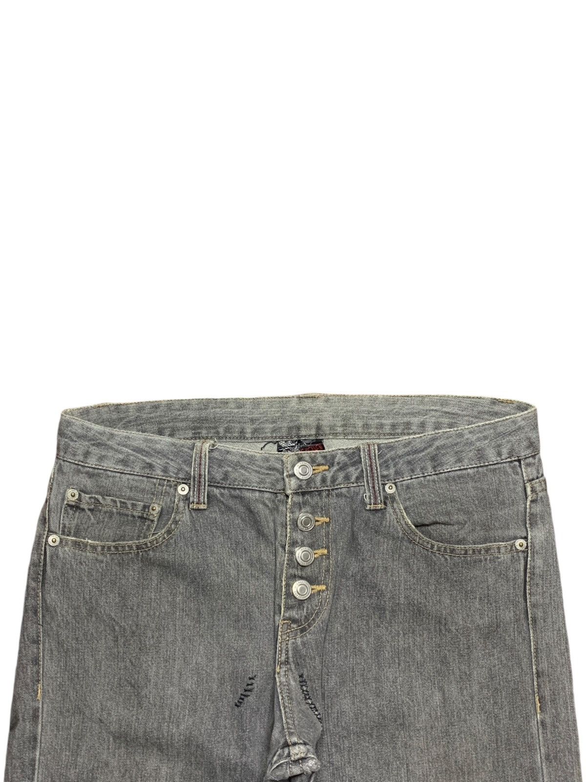 Japanese Brand Vintage Japanese Brand Dragon Yakuza Style Bootcut Jeans Size US 33 - 4 Thumbnail