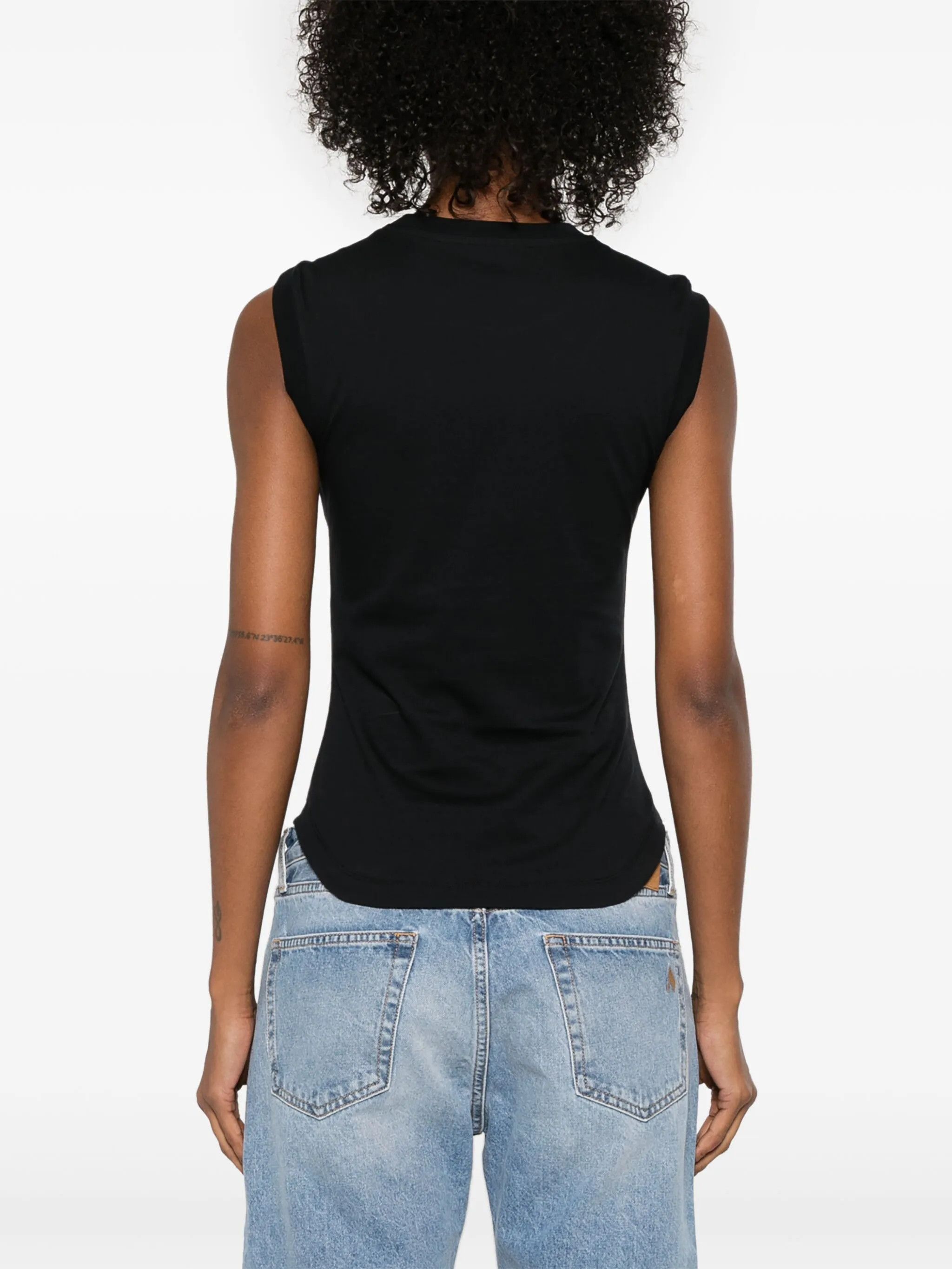 The Attico o1s22i1n0325 Reese Tank Top in Black Size XS / US 0-2 / IT 36-38 - 4 Thumbnail