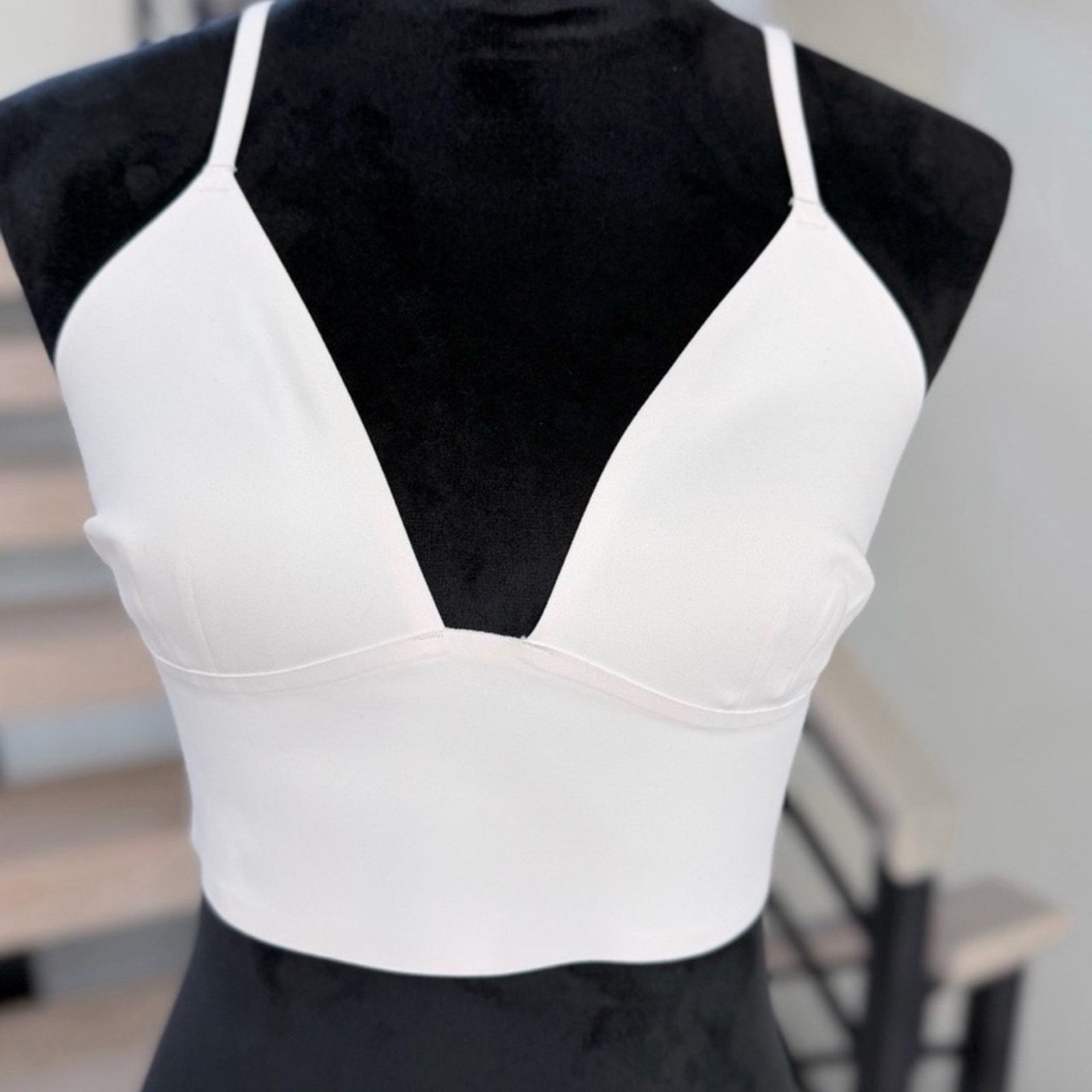 Other New Deep V White Strappy Crop Top size S Size S / US 4 / IT 40 - 1 Thumbnail