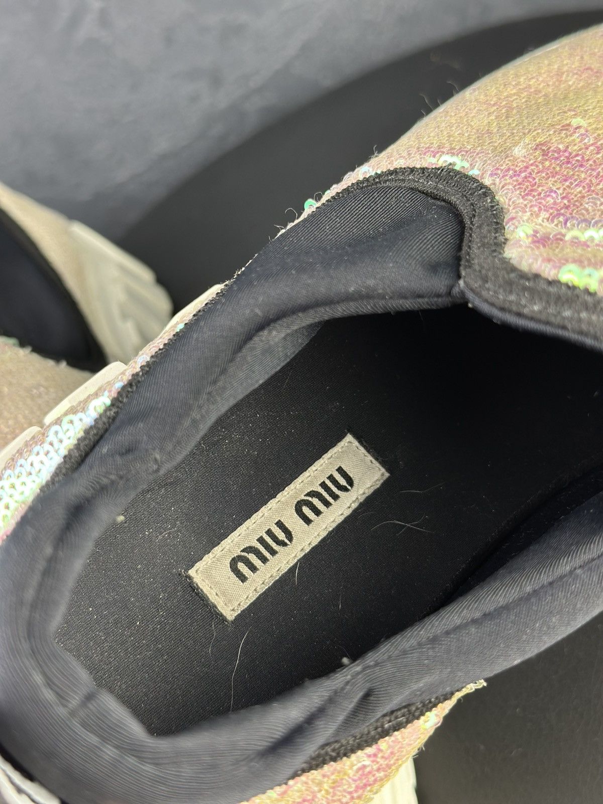 Miu Miu Miu Miu Pink Petal Sequinned Chunky Sneakers Size US 9 / IT 39 - 8 Thumbnail