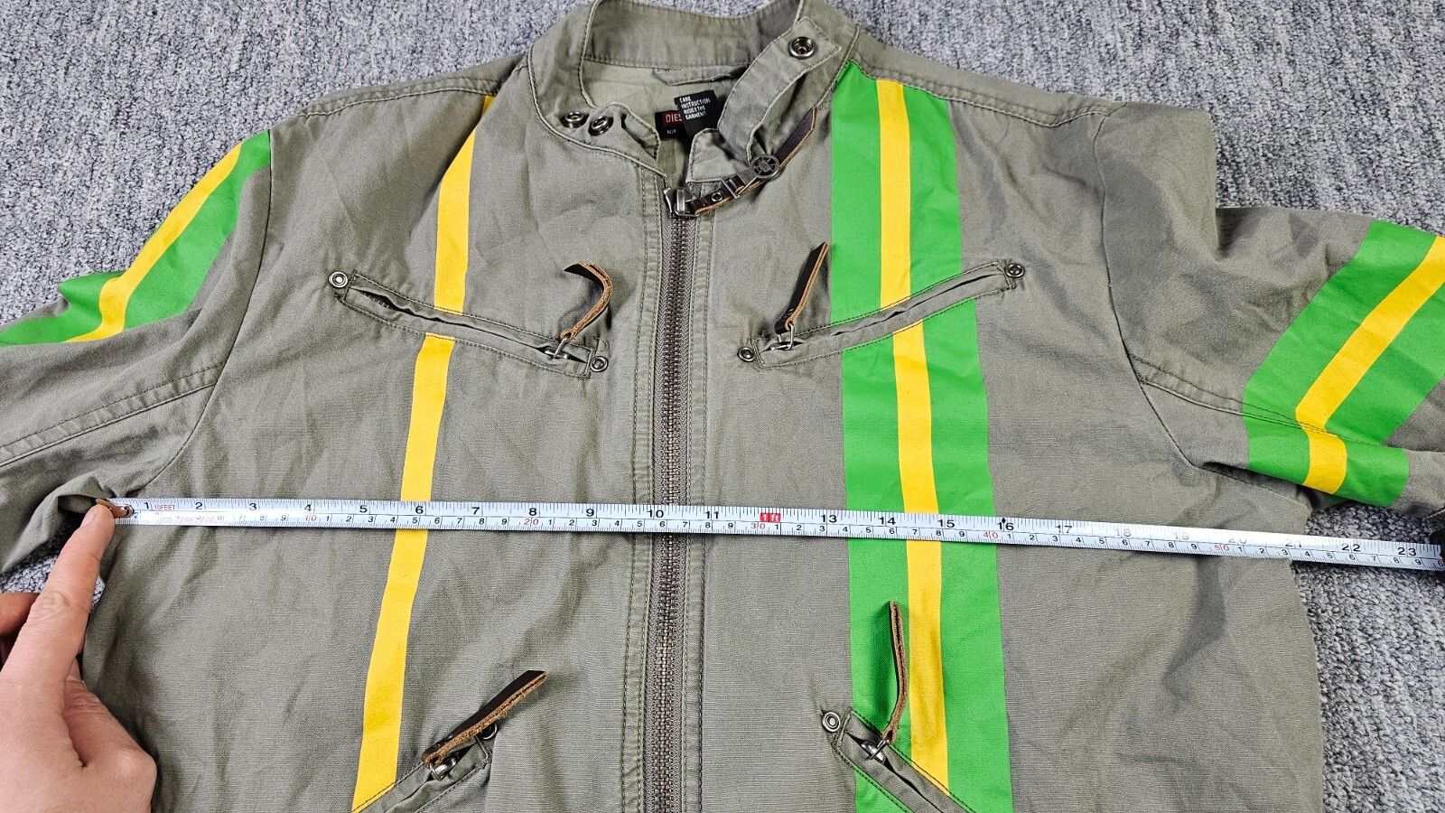 Diesel Vintage Y2K Diesel Racing Moto Jacket Nylon Green XL Size XL / US 12-14 / IT 48-50 - 16 Thumbnail