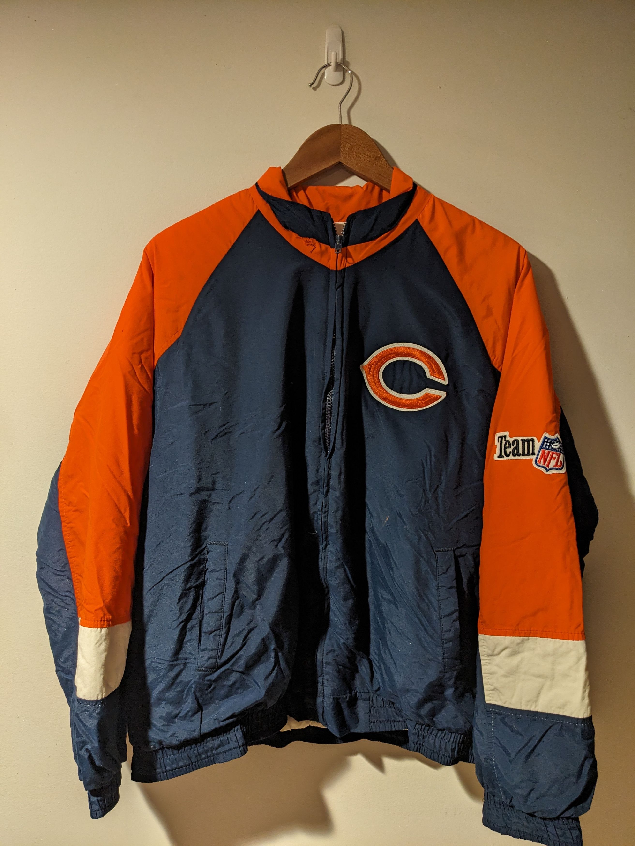 NFL × Vintage Vintage 90s Chicago Bears NFL Football Blue Large Jacket Size US L / EU 52-54 / 3 - 4 Thumbnail
