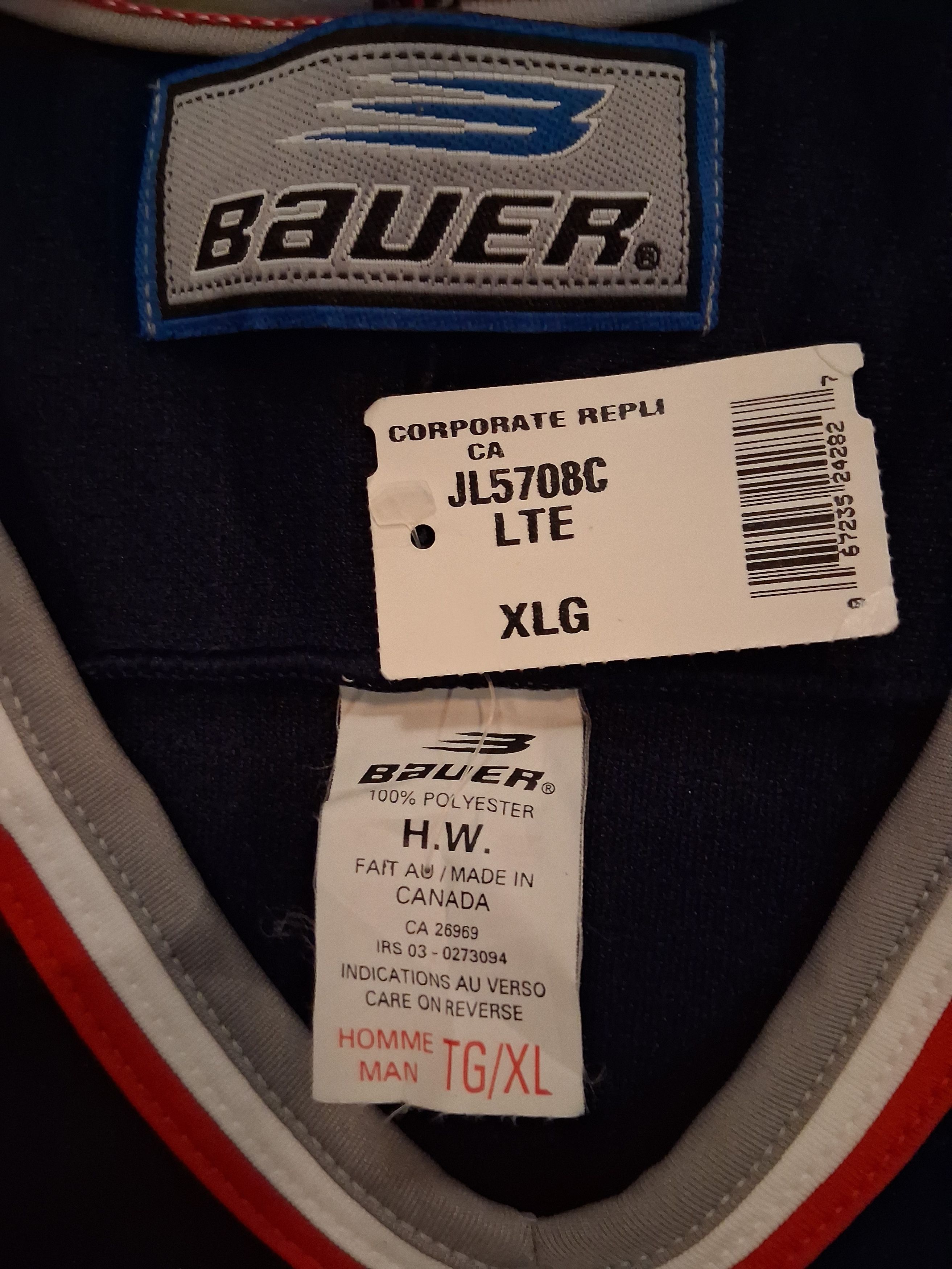 Other Vtg. Autographed 1990's Bauer Bud Light Hockey Jersey Size US XL / EU 56 / 4 - 7 Thumbnail