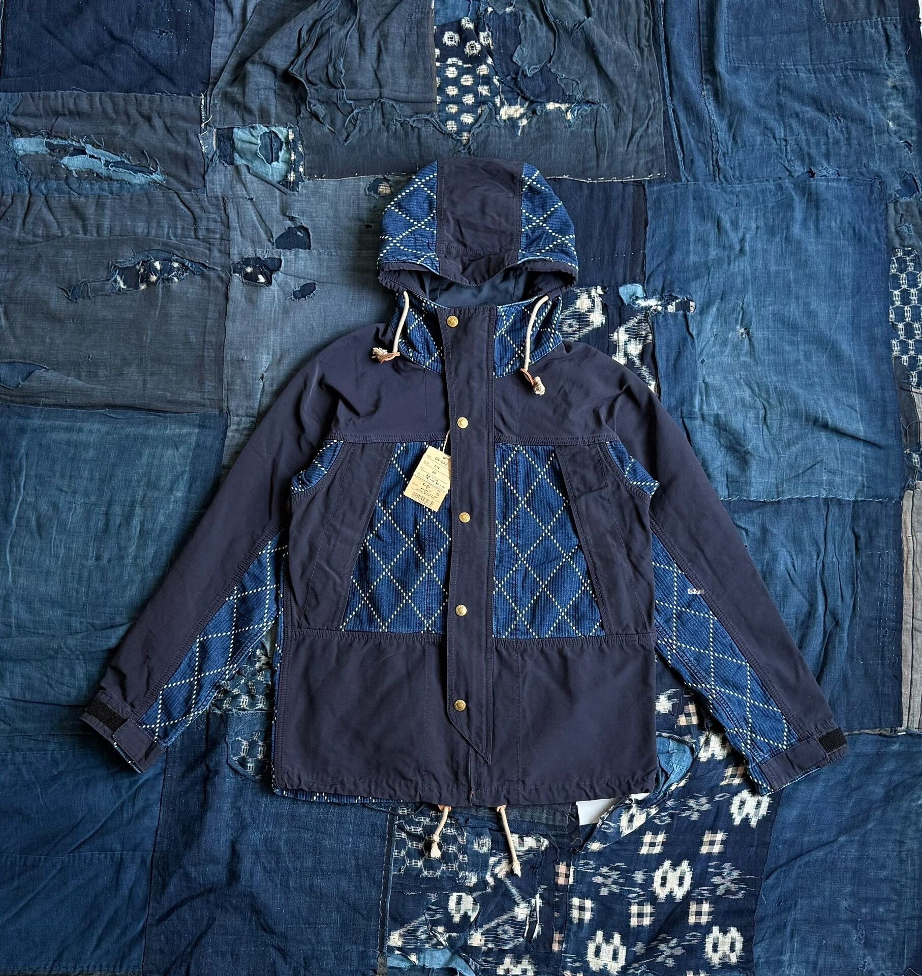 Studio D'Artisan Studio D'Artisan Indigo Sashiko Trench Jacket Size US M / EU 48-50 / 2 - 1 Thumbnail