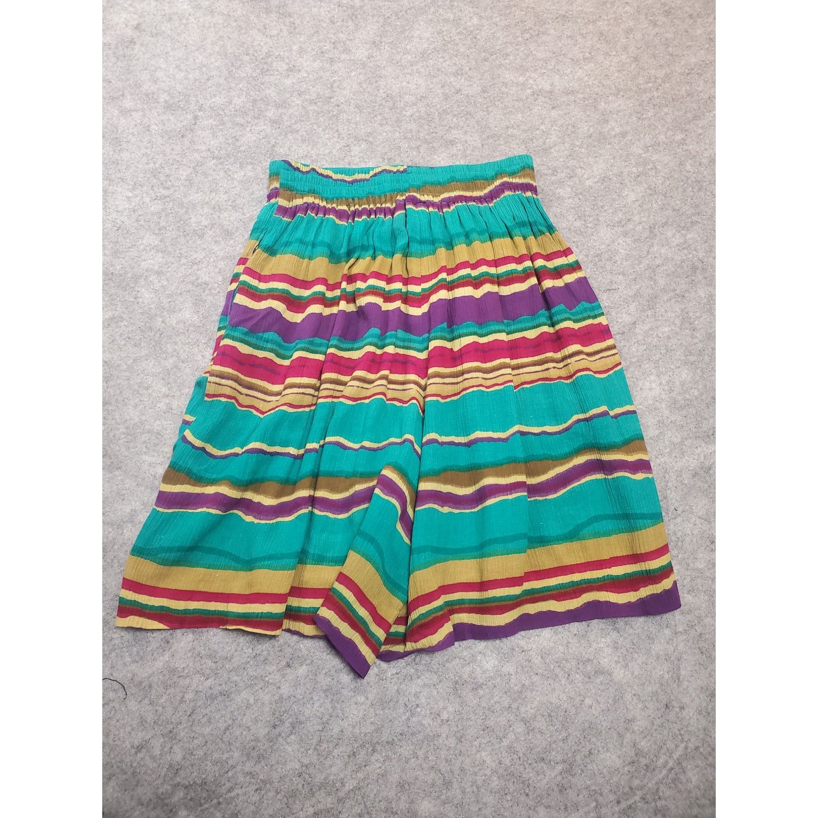 Other Women's Vintage Courtwell M Stripe Pull On Bermuda Shorts Size 24" / US 00 / IT 34 - 7 Thumbnail