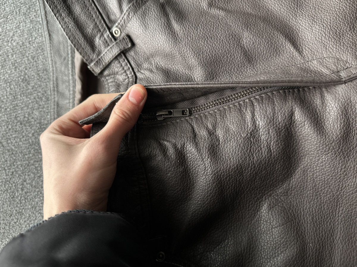 Other 🚨GRAIL MEN LEATHER PANTS Y2K WESTERN MOTORCYCLE Size US 41 - 11 Thumbnail