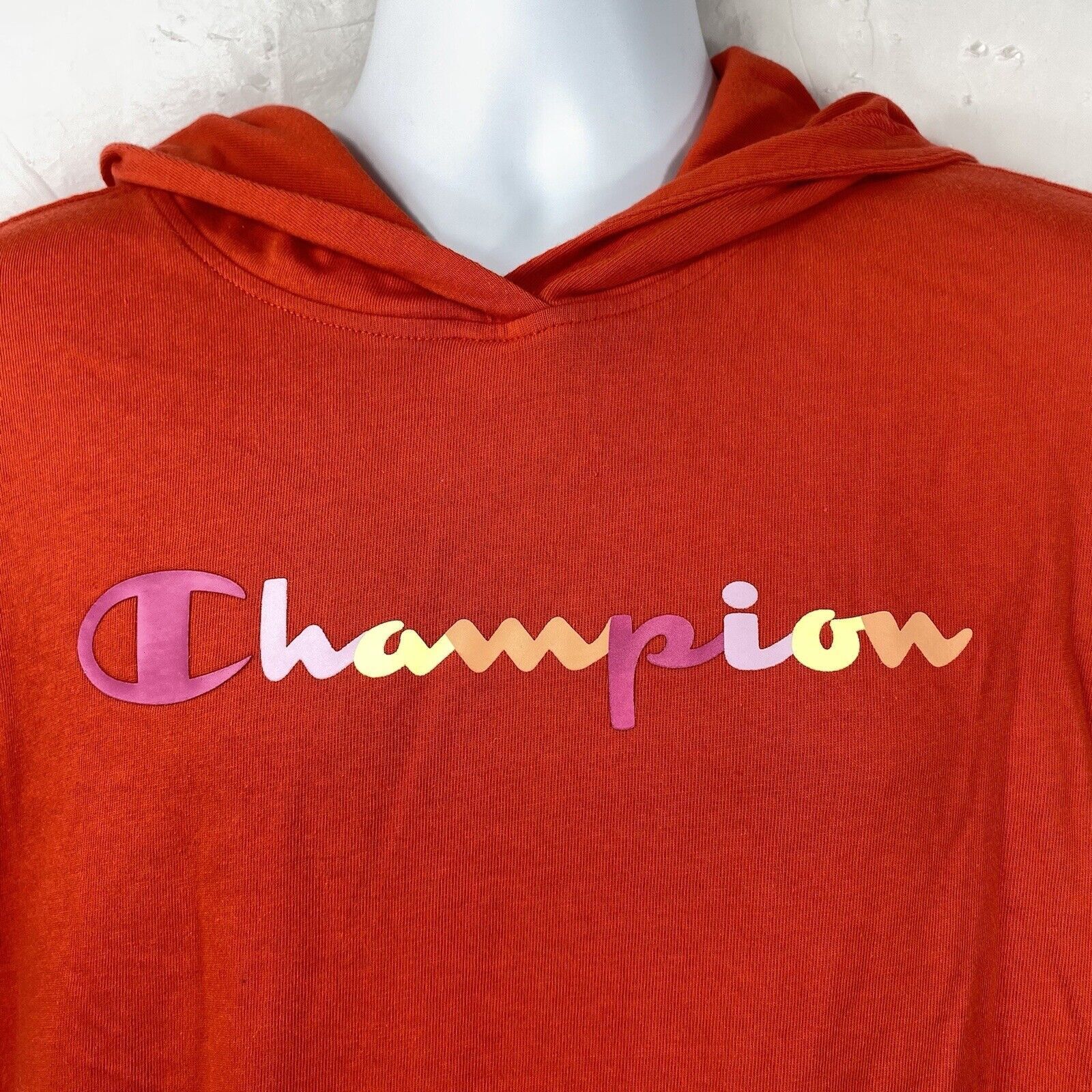 Champion Champion Women’s XL Orange Hoodie Colorful Logo Sweatshirt Size XL / US 12-14 / IT 48-50 - 2 Thumbnail