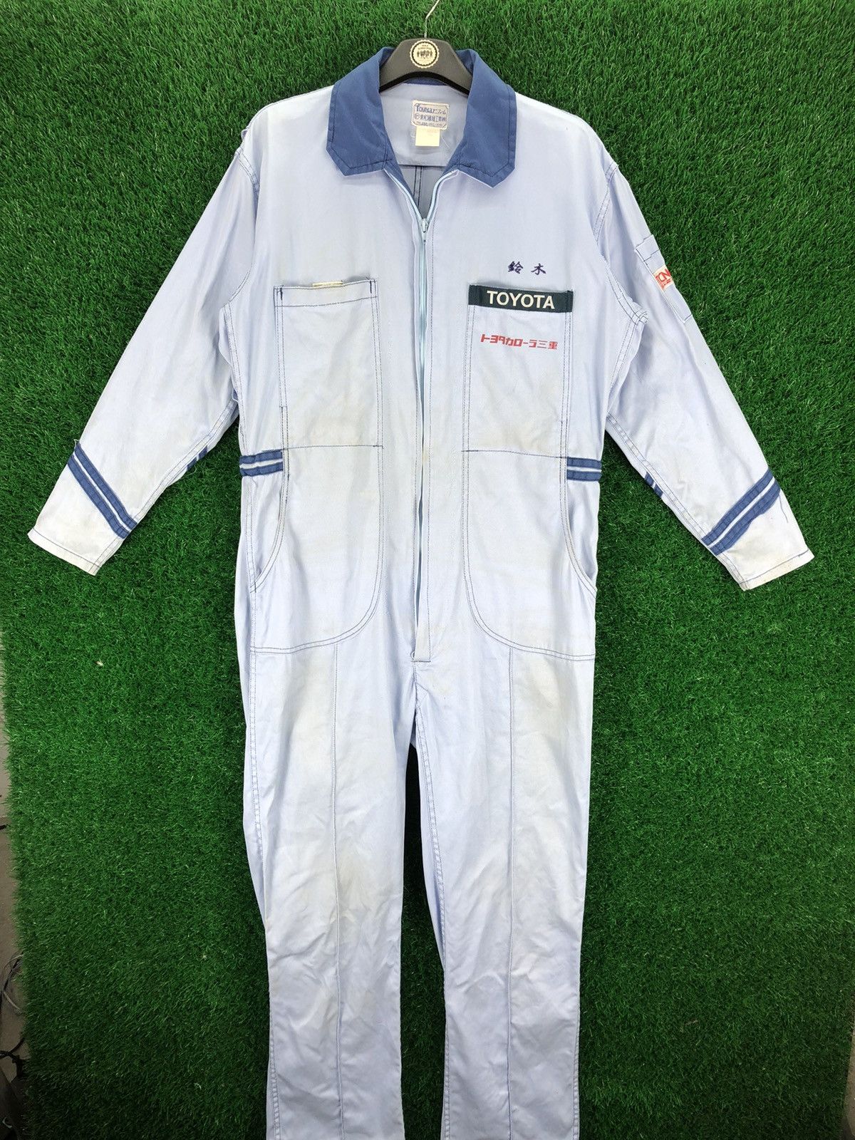 Uniform Wares Vintage 90's Toyota Tecno Coverall Zip up Size US 35 - 1 Thumbnail