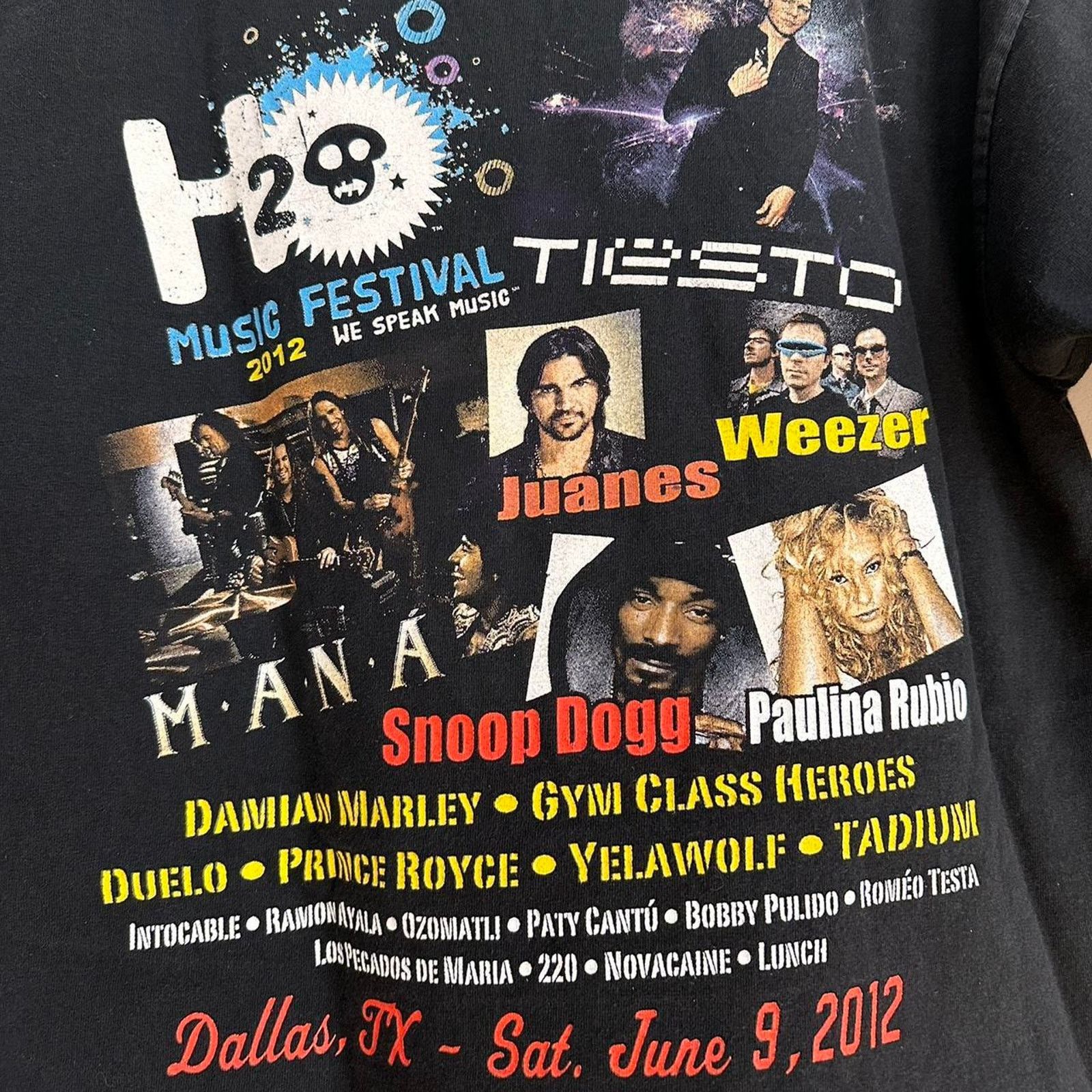 Band Tees × Rap Tees Vintage 2012 H2O Music Festival Shirt Size US M / EU 48-50 / 2 - 3 Thumbnail