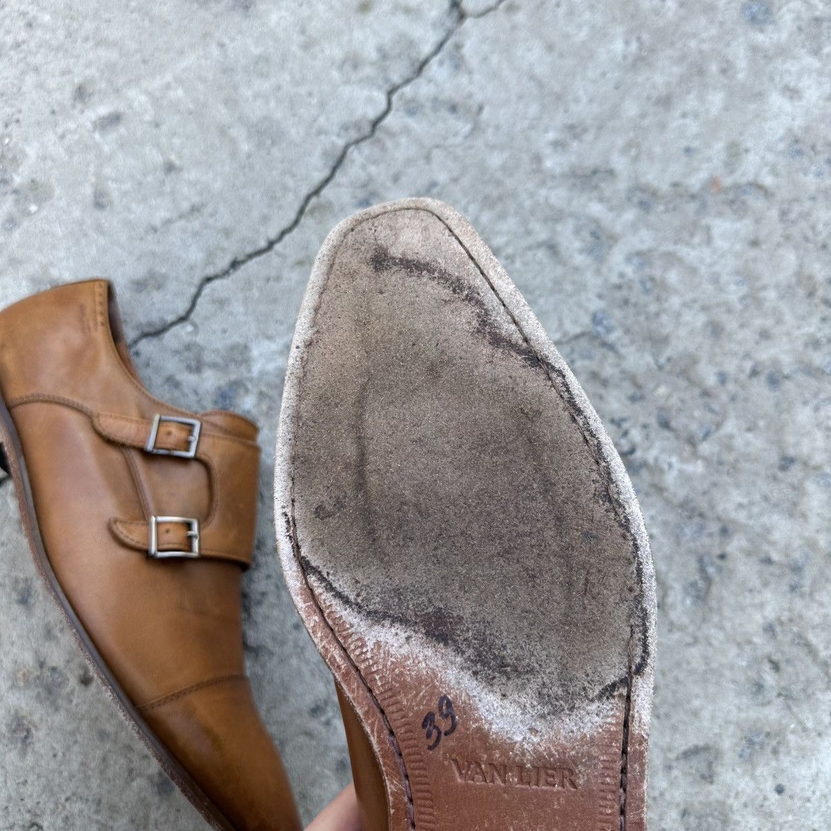 Leather Vintage Man’s Van Lier grandstands Leather Shoes Size 46 Size US 11 / EU 44 - 9 Thumbnail