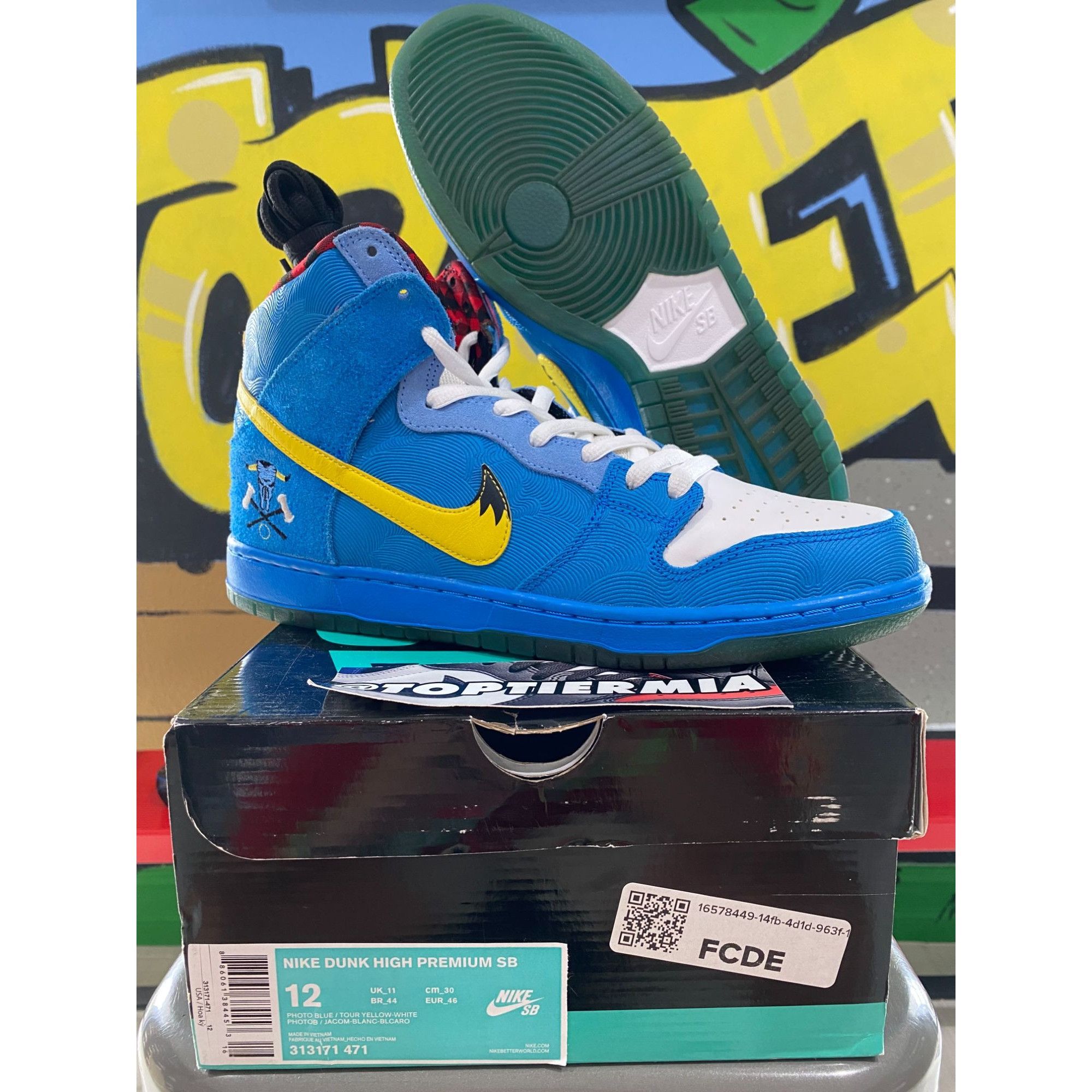 image of Nike Sb Dunk High Familia Blue Ox 2015 Size 12 Shoes, Men's