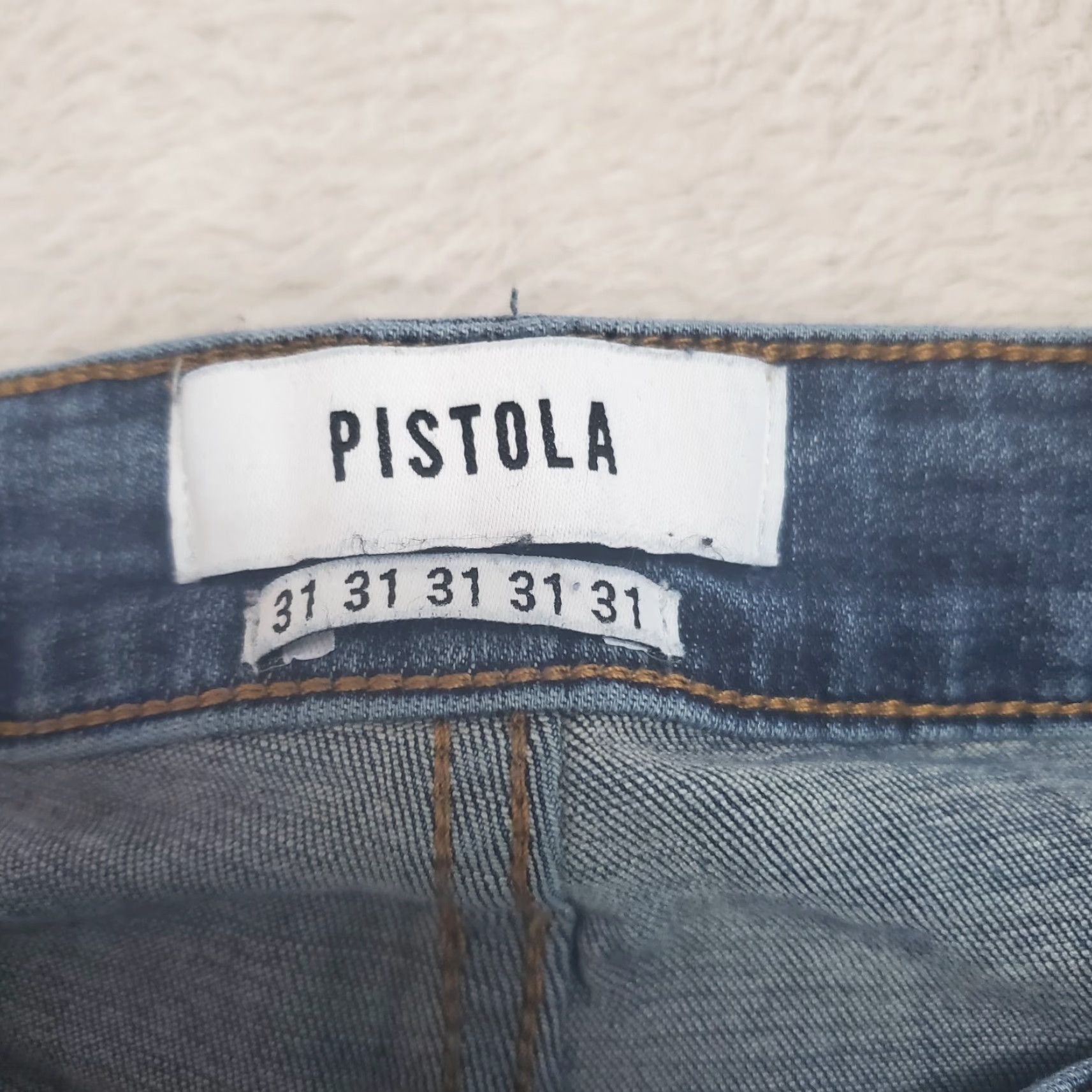 Pistola PISTOLA Jeans Women 31 Blue Mid Rise Skinny Distressed Raw Hem Denim Stretch Size 24" / US 00 / IT 34 - 3 Thumbnail