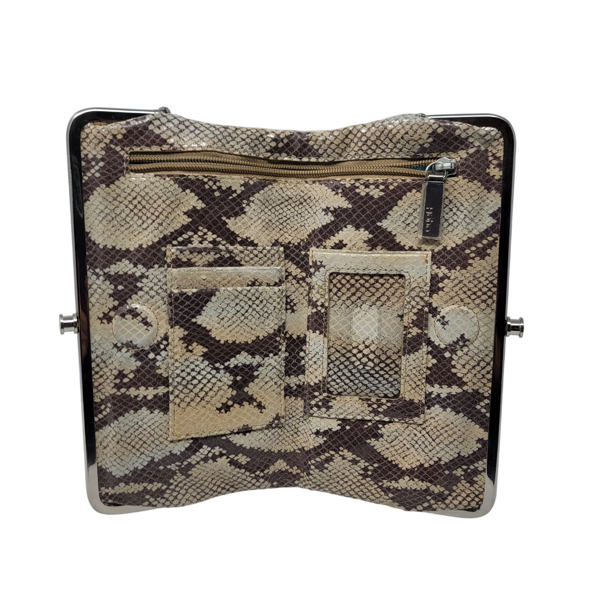 Hobo Hobo Lauren Leather Snake Clutch Wallet Frame Snap Closure E Size ONE SIZE - 2 Thumbnail
