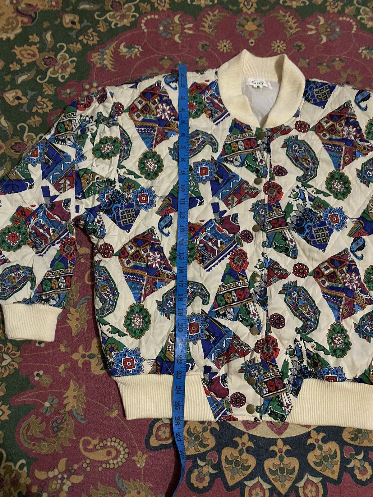 Japanese Brand Vintage Givy Bomber Jacket Art Design Style Size XL / US 12-14 / IT 48-50 - 11 Thumbnail