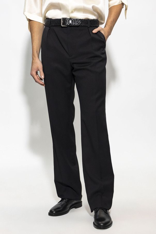 Saint Laurent Paris o1s1wg110325 Tuxedo Trousers Grain de Poudre in Black Size US 30 / EU 46 - 3 Thumbnail