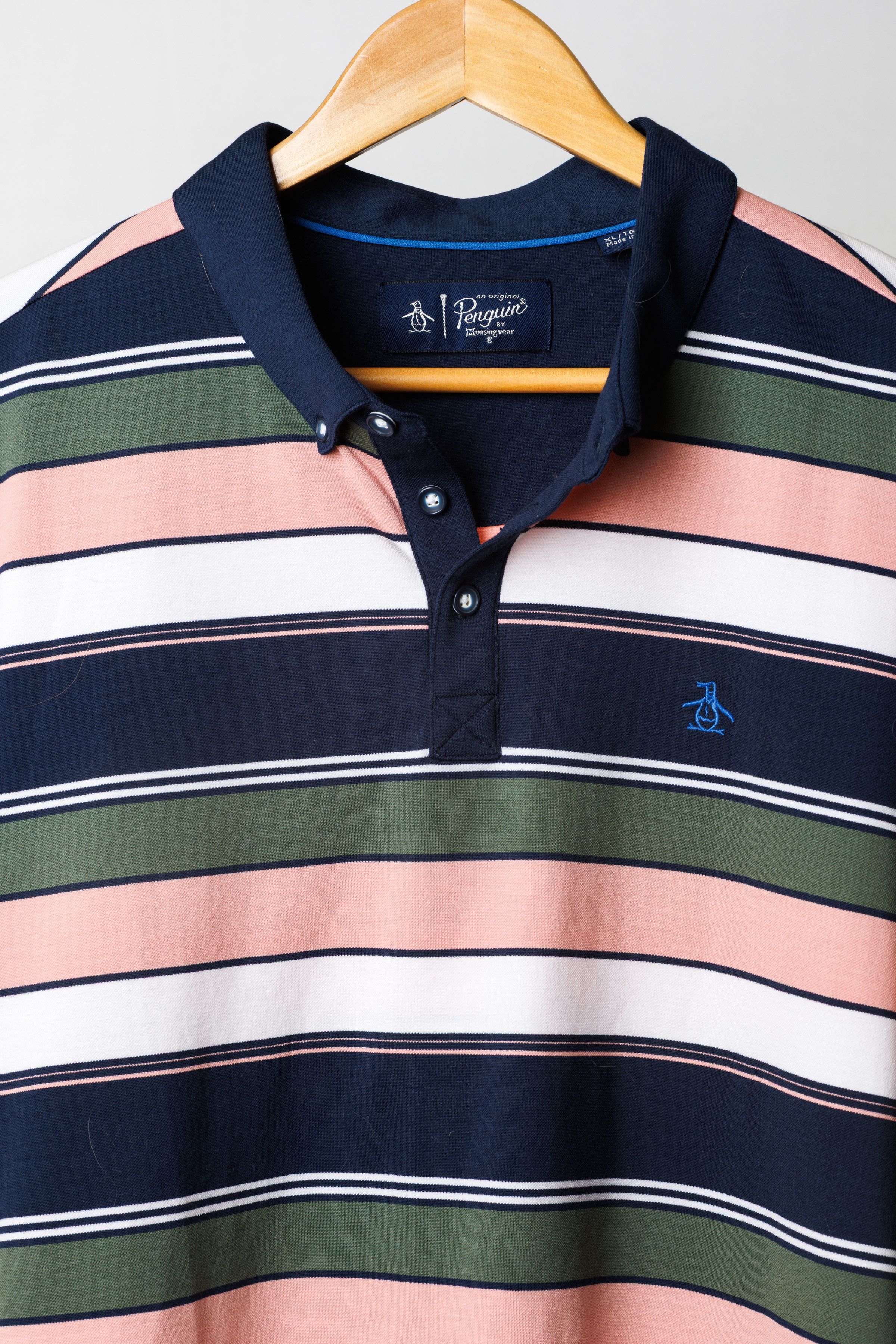 Original Penguin Original Penguin by Munsingwear Striped Polo Shirt XL Size US XL / EU 56 / 4 - 2 Thumbnail