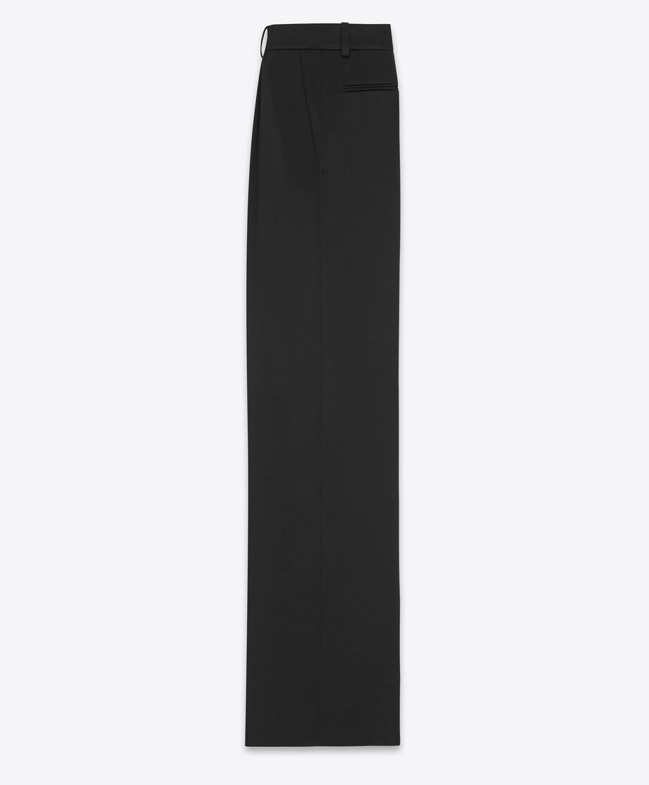 Saint Laurent Paris oc11z1125 Flared Pants in Satin in Black Size 26" / US 2 / IT 38 - 2 Thumbnail
