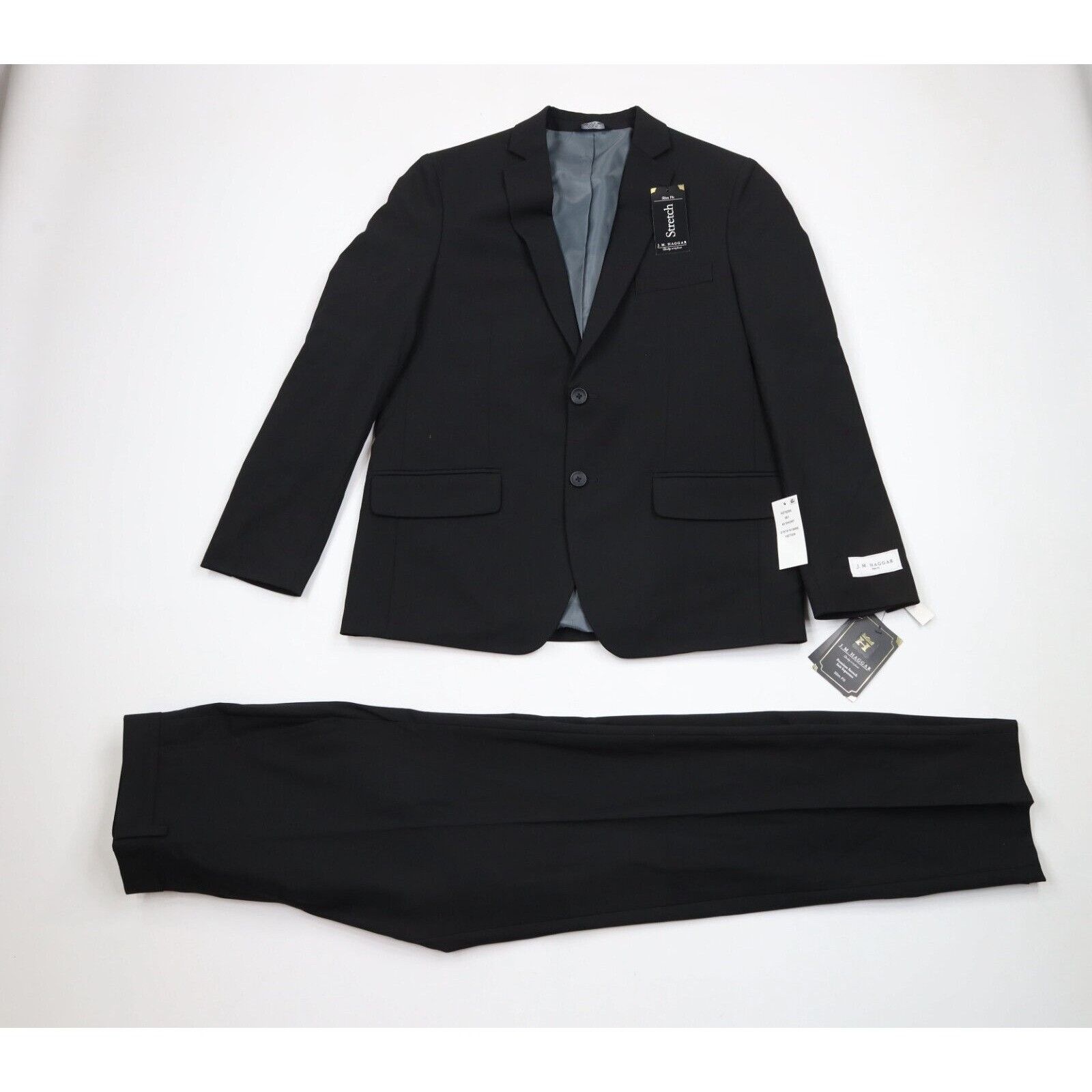 Vintage New Streetwear Slim Fit 2 Piece Stretch Wedding Suit Size 40S - 1 Thumbnail
