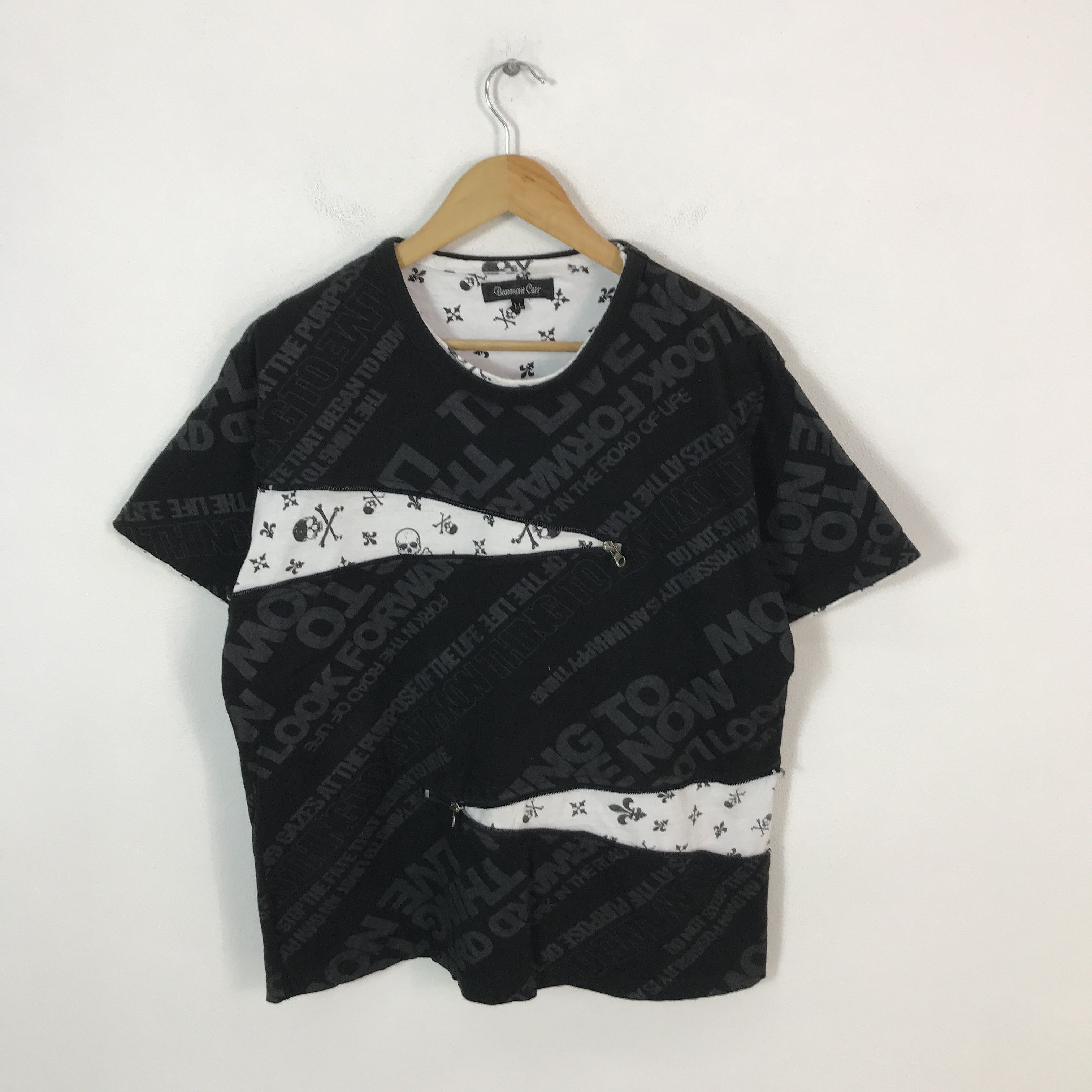 Japanese Brand Vtg Gothic Punk beaumont carr zipper t-shirt Size US L / EU 52-54 / 3 - 1 Thumbnail